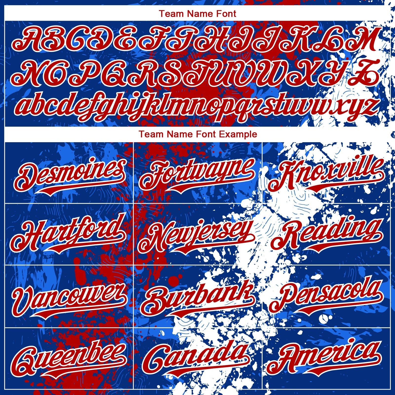 Custom Royal Red-White Splash Authentic Baseball Jersey baseball jersey product view 4