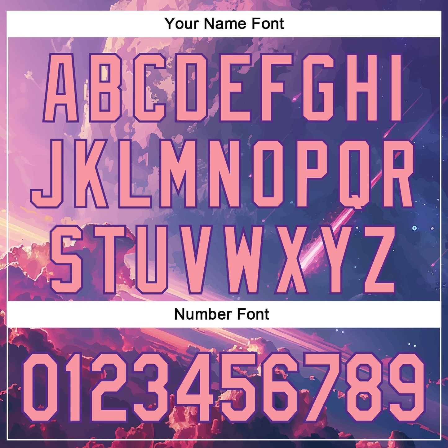 Custom Purple Medium Pink 3D Pattern Design Outer Space Authentic Baseball Jersey baseball jersey product view 5