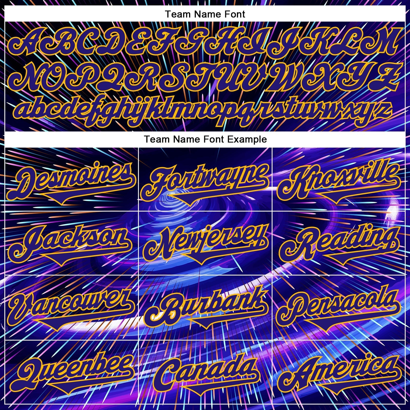 Custom Blue Dark Purple-Gold 3D Pattern Design Outer Space Time Travel Authentic Baseball Jersey baseball jersey product view 4