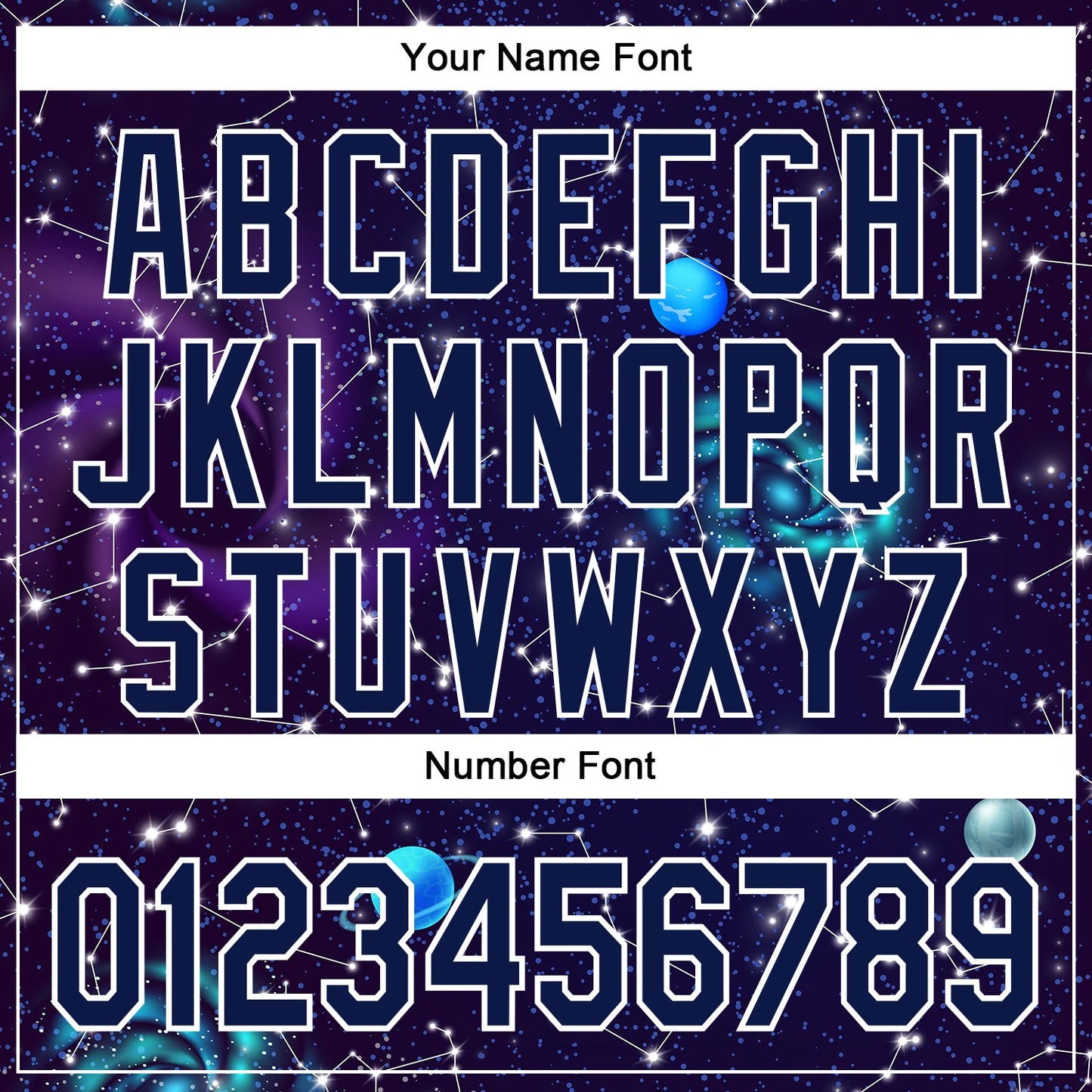 Custom Dark Purple Navy-White 3D Pattern Design Outer Space Galaxy Solar Authentic Baseball Jersey baseball jersey product view 5