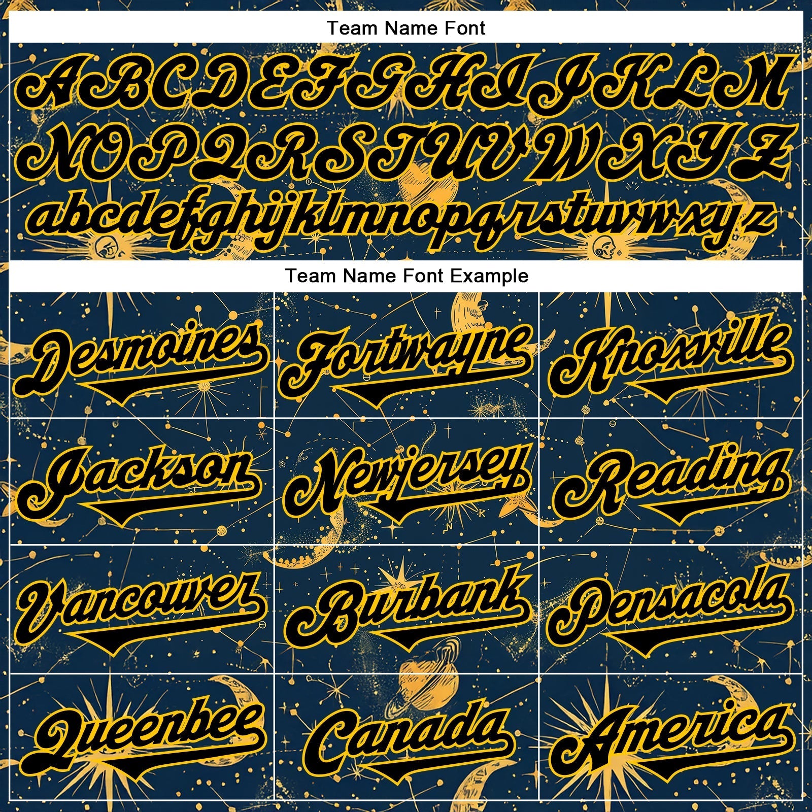 Custom Blue Black-Yellow 3D Pattern Design Outer Space Galaxy Solar Authentic Baseball Jersey baseball jersey product view 4