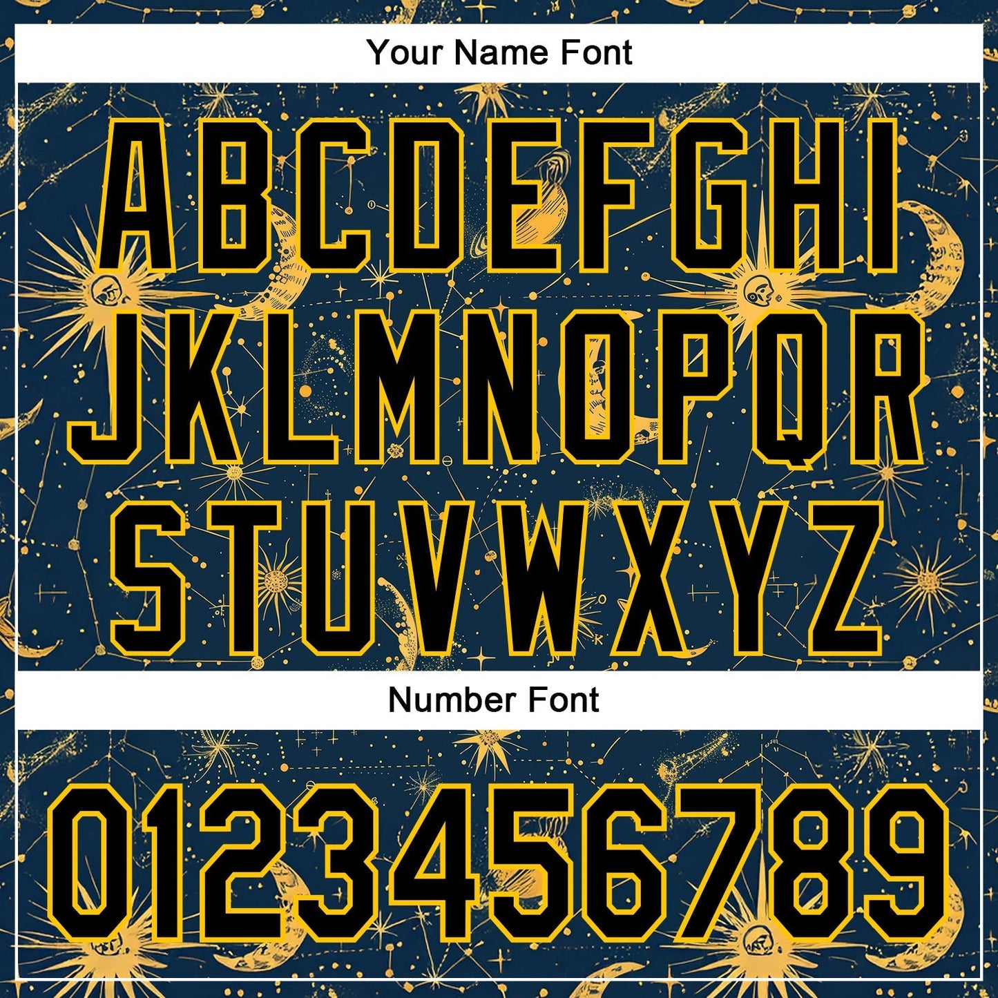 Custom Blue Black-Yellow 3D Pattern Design Outer Space Galaxy Solar Authentic Baseball Jersey baseball jersey product view 5