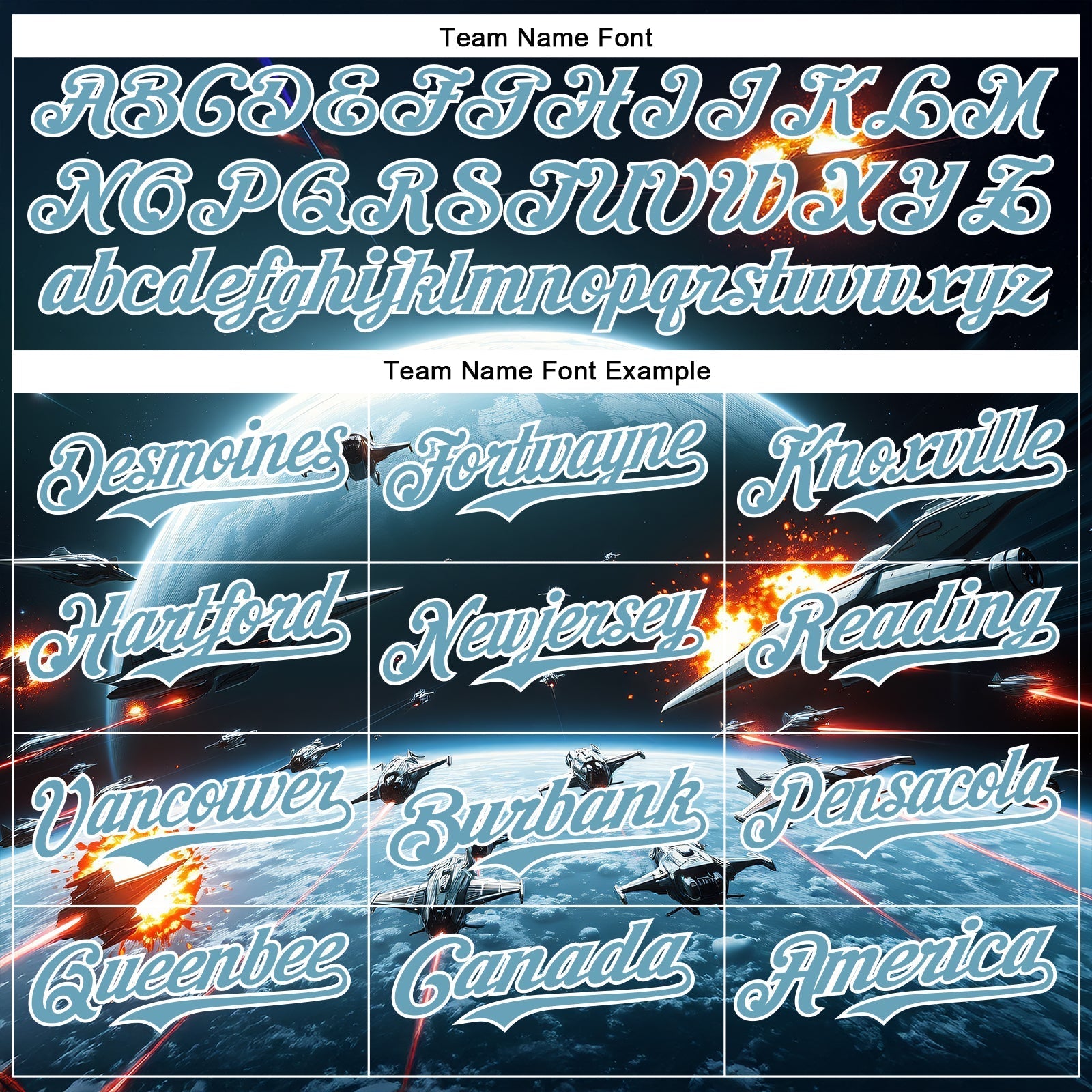 Custom Blue Shadow Blue-White 3D Pattern Design Outer Space Starships Authentic Baseball Jersey baseball jersey product view 4