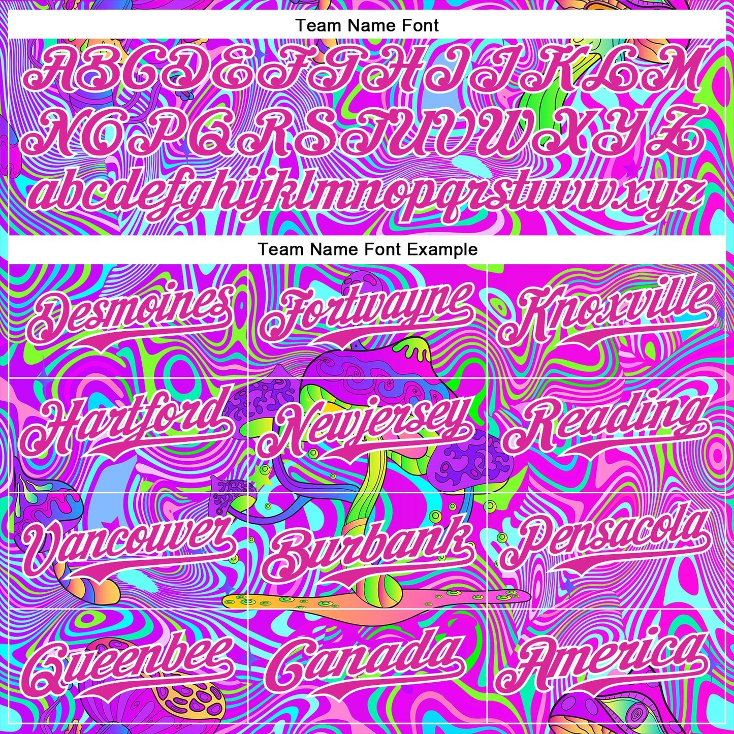 Custom Purple Deep Pink-White 3D Pattern Design Trippy Psychedelic Magic Mushrooms Authentic Baseball Jersey baseball jersey product view 4