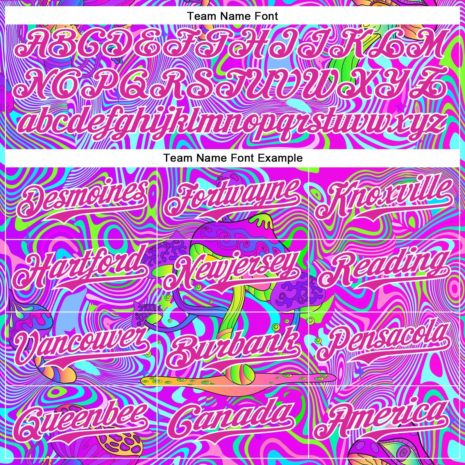Custom Purple Deep Pink-White 3D Pattern Design Trippy Psychedelic Magic Mushrooms Authentic Baseball Jersey baseball jersey product view 4