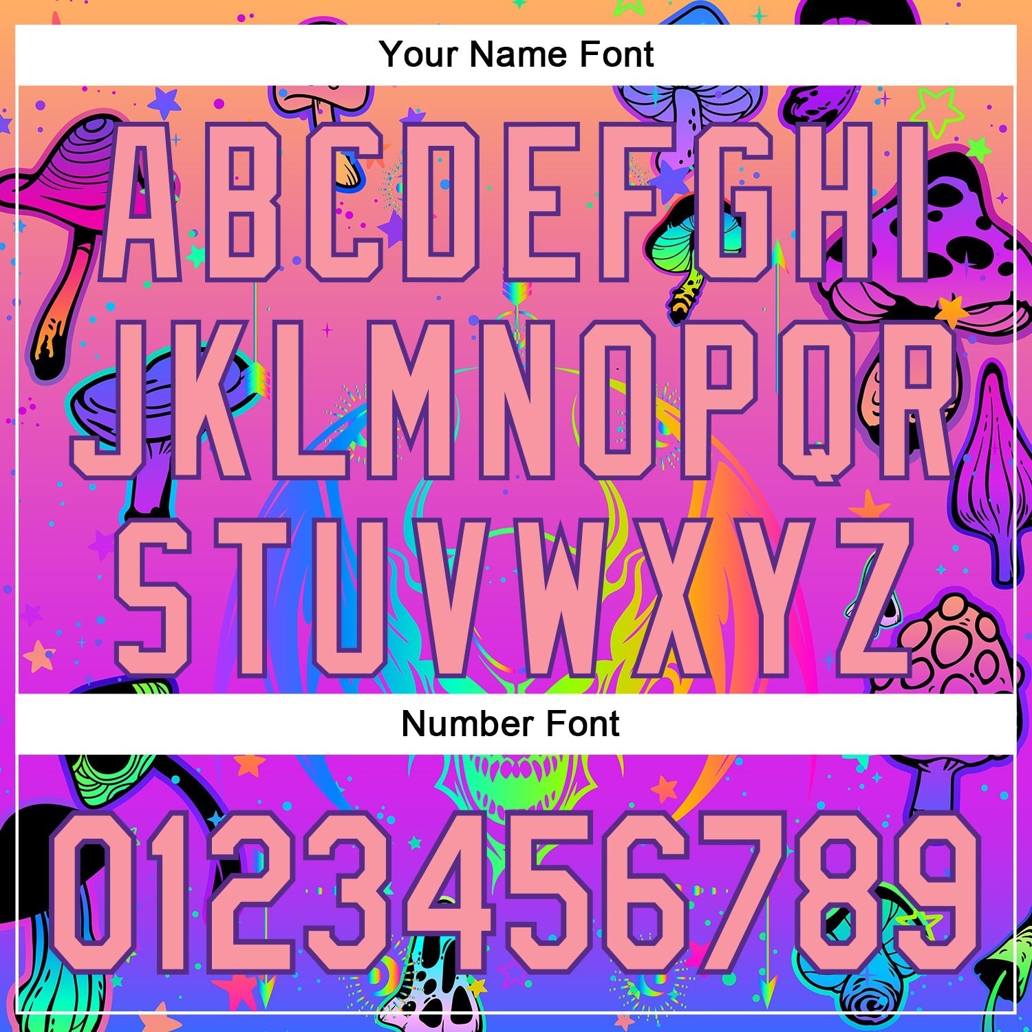 Custom Pink Medium Pink-Purple 3D Pattern Design Trippy Magic Mushrooms Dragon Authentic Baseball Jersey baseball jersey product view 5