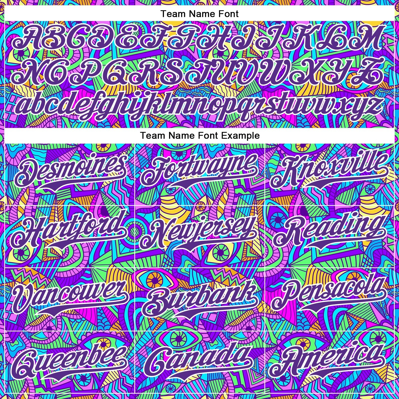 Custom Purple White 3D Pattern Design Trippy Psychedelic Eyes Authentic Baseball Jersey baseball jersey product view 4