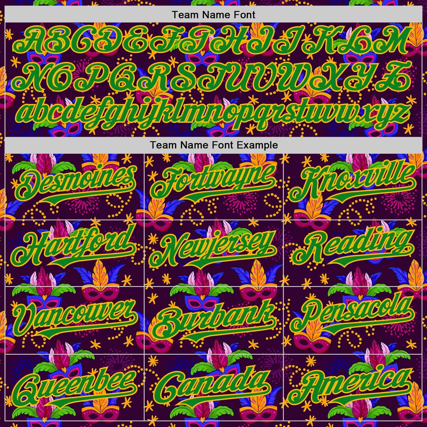 Custom Purple Grass Green-Gold 3D Pattern Design Mardi Gras Shrove Tuesday Authentic Baseball Jersey baseball jersey product view 4