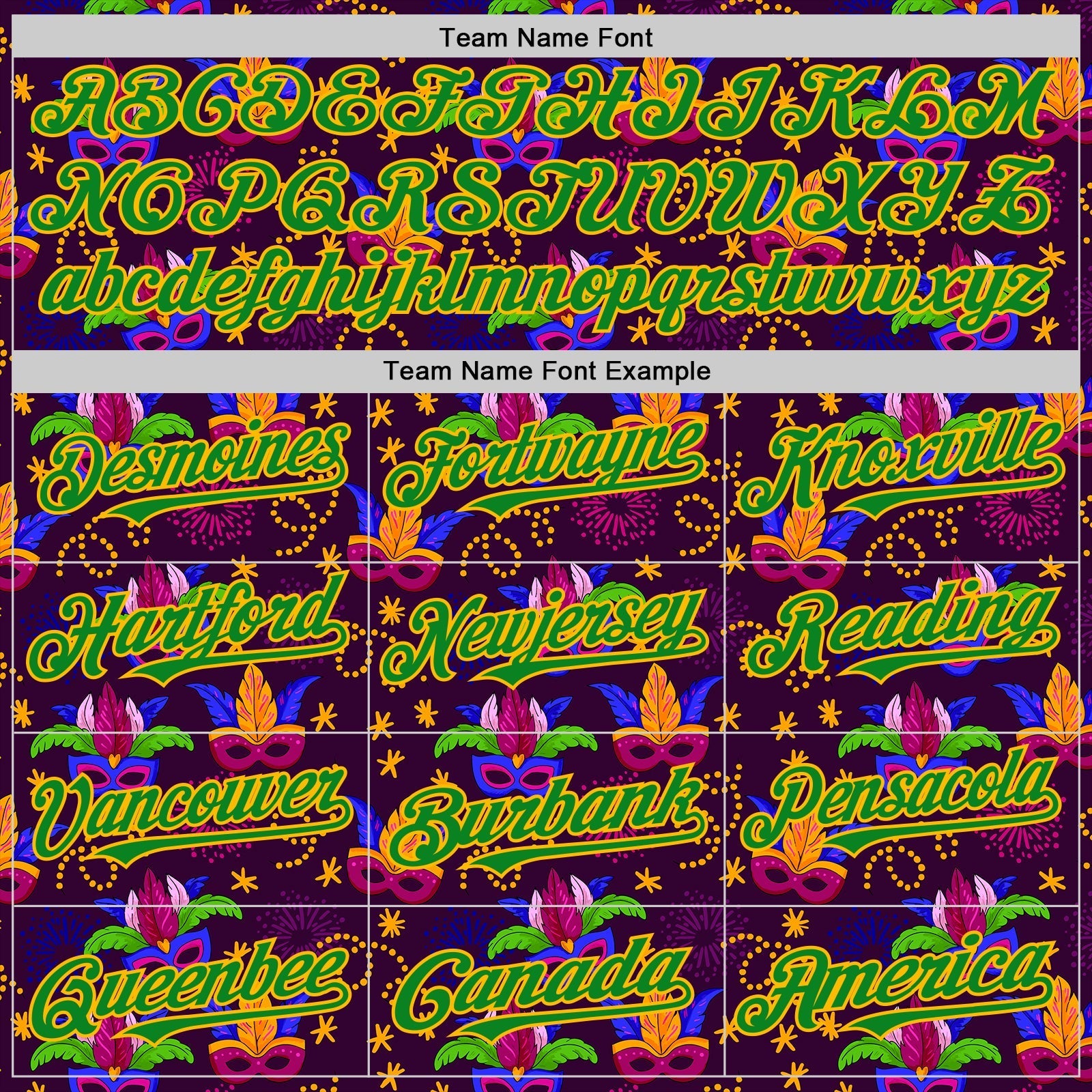 Custom Purple Grass Green-Gold 3D Pattern Design Mardi Gras Shrove Tuesday Authentic Baseball Jersey baseball jersey product view 4