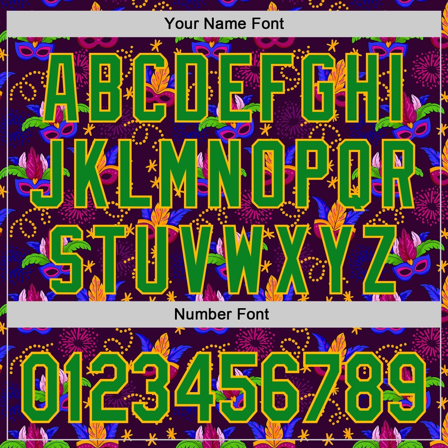 Custom Purple Grass Green-Gold 3D Pattern Design Mardi Gras Shrove Tuesday Authentic Baseball Jersey baseball jersey product view 5