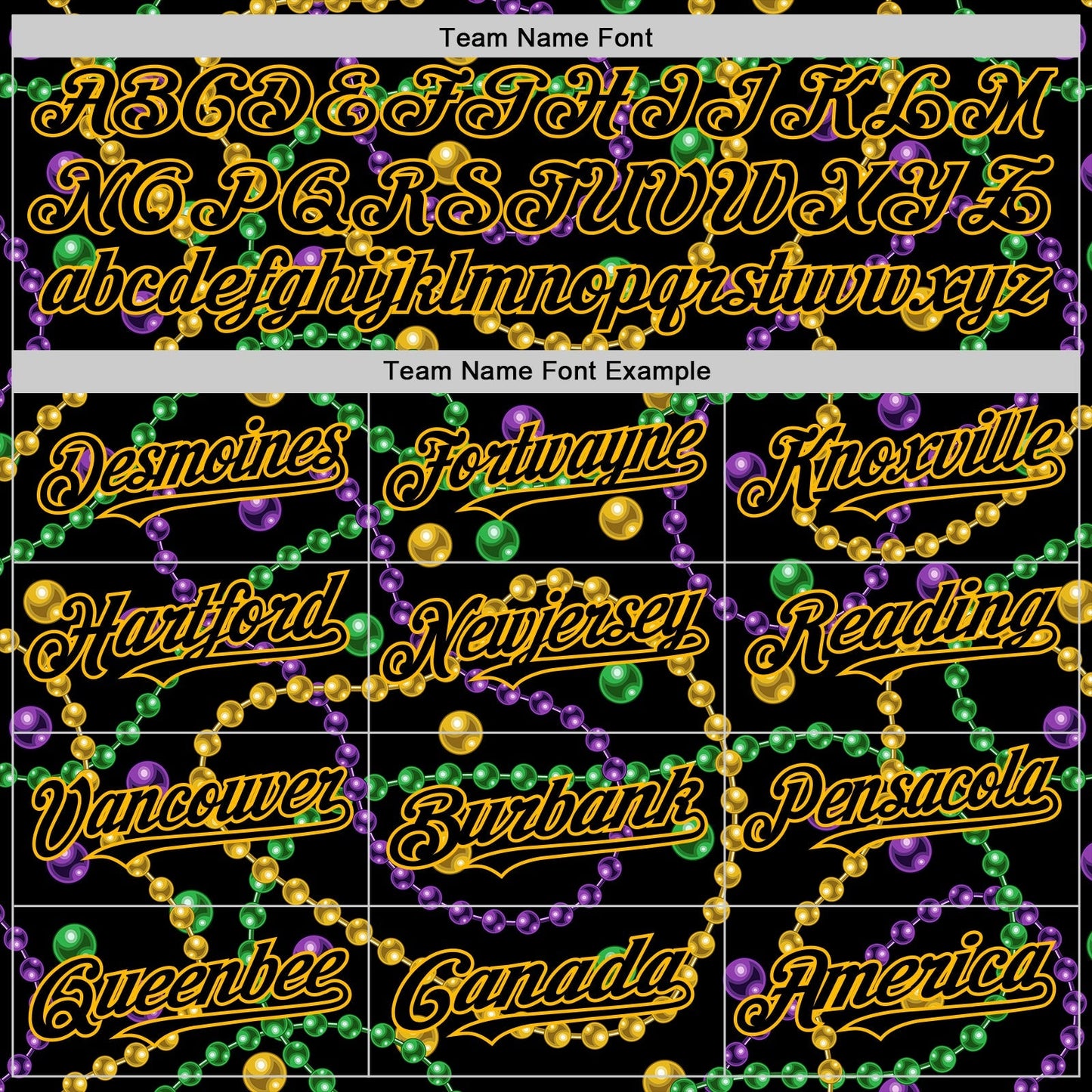 Custom Black Gold 3D Pattern Design Mardi Gras Shrove Tuesday Authentic Baseball Jersey baseball jersey product view 4