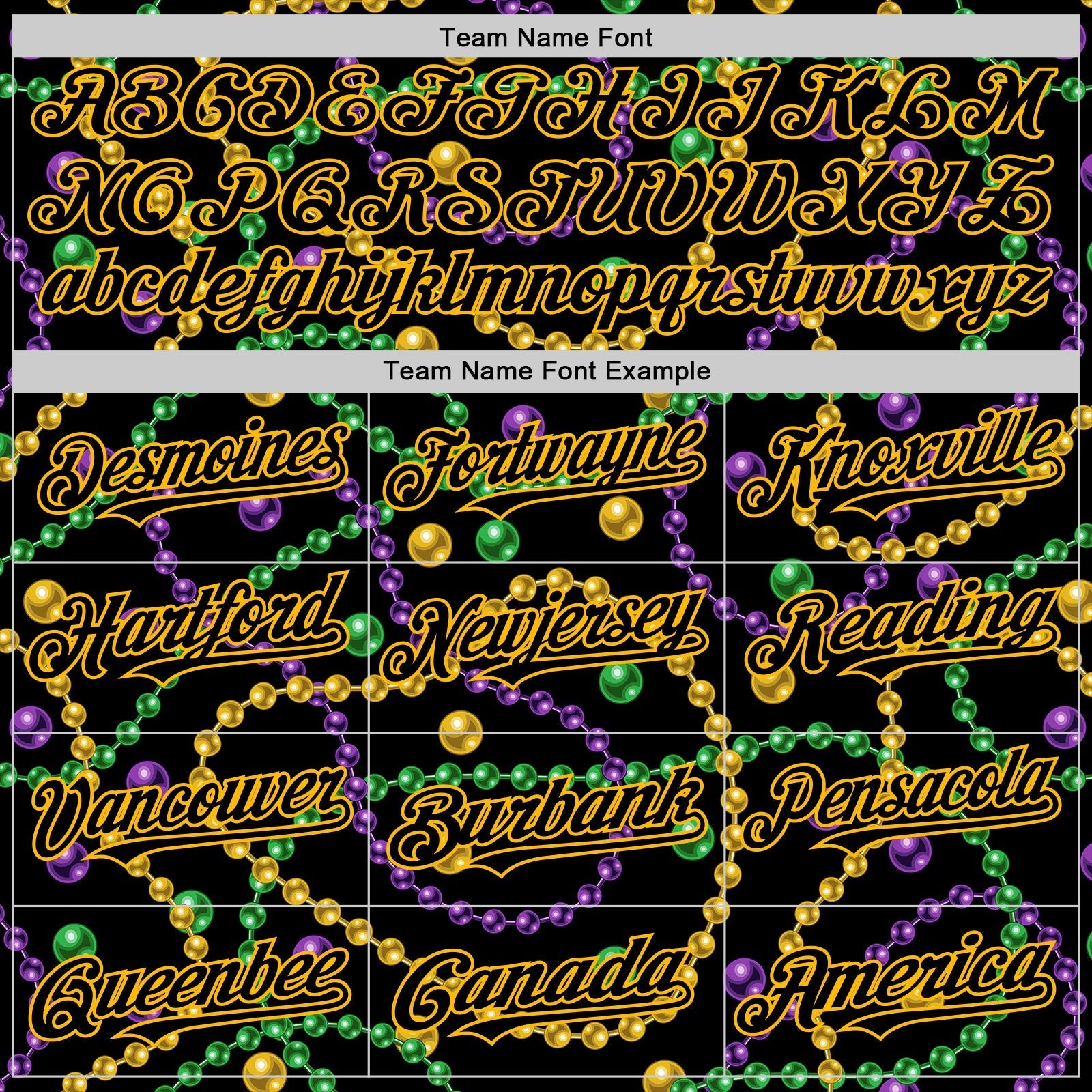 Custom Black Gold 3D Pattern Design Mardi Gras Shrove Tuesday Authentic Baseball Jersey baseball jersey product view 4