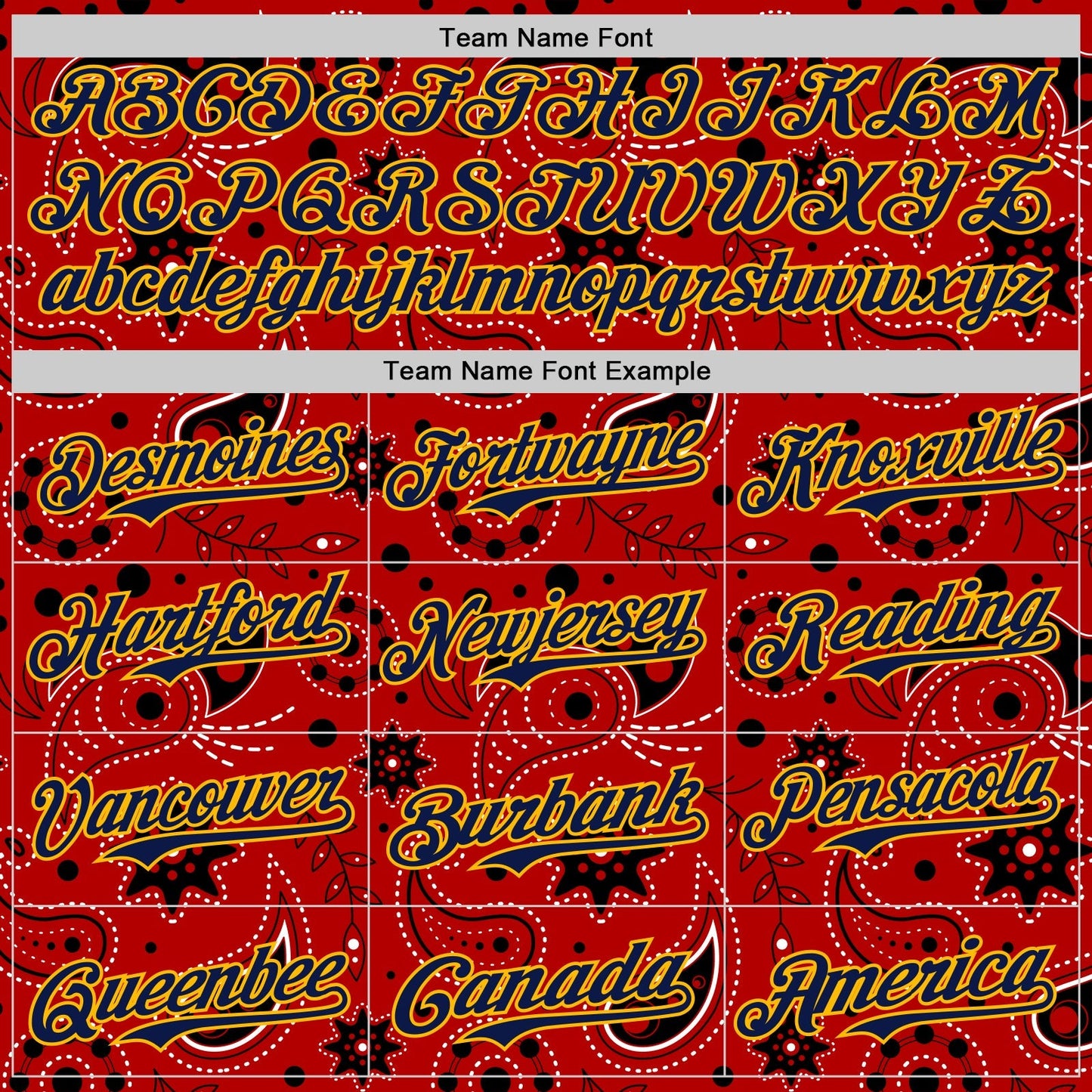 Custom Red Navy-Gold 3D Pattern Design Burner Costumes Paisley Bandana Authentic Baseball Jersey baseball jersey product view 4