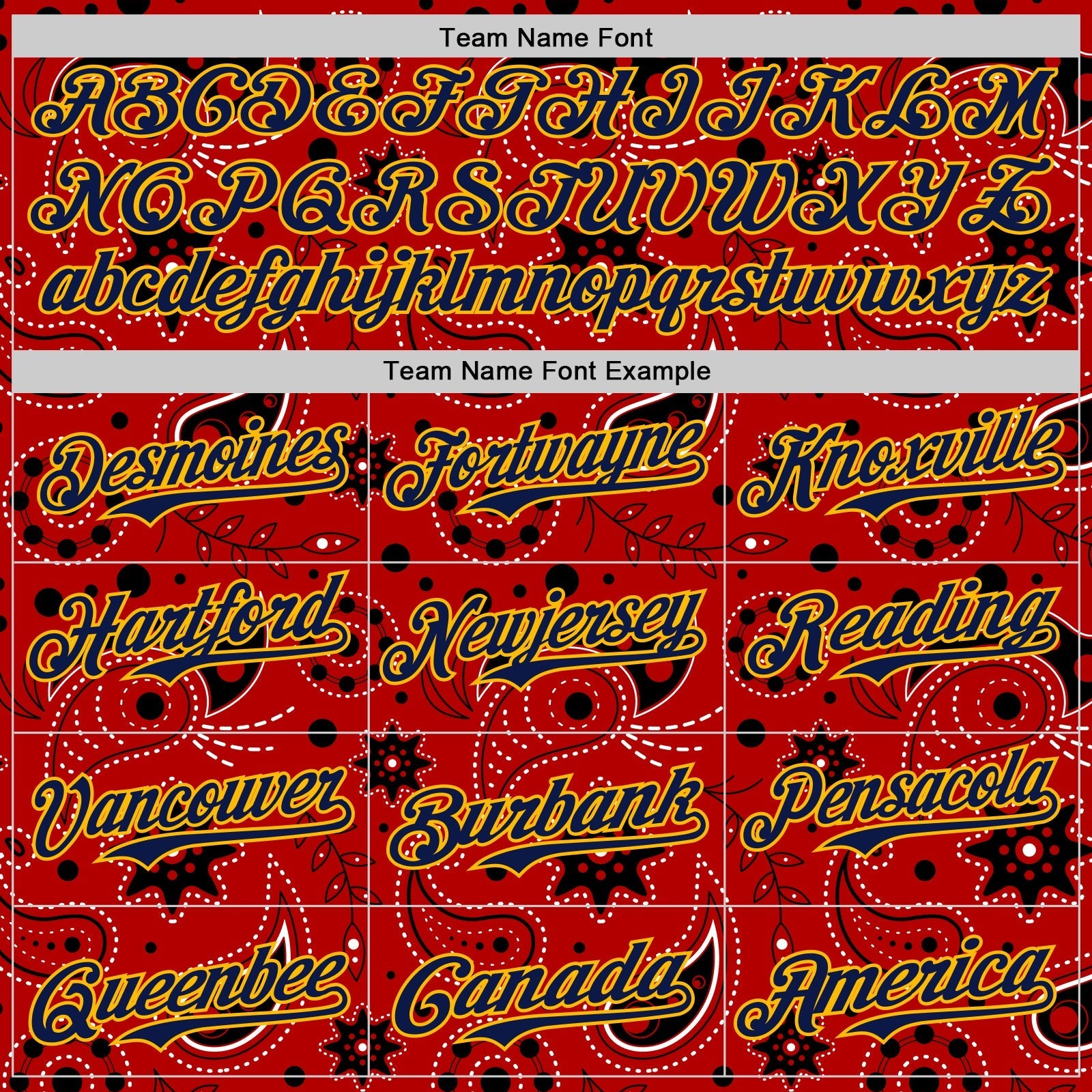 Custom Red Navy-Gold 3D Pattern Design Burner Costumes Paisley Bandana Authentic Baseball Jersey baseball jersey product view 4