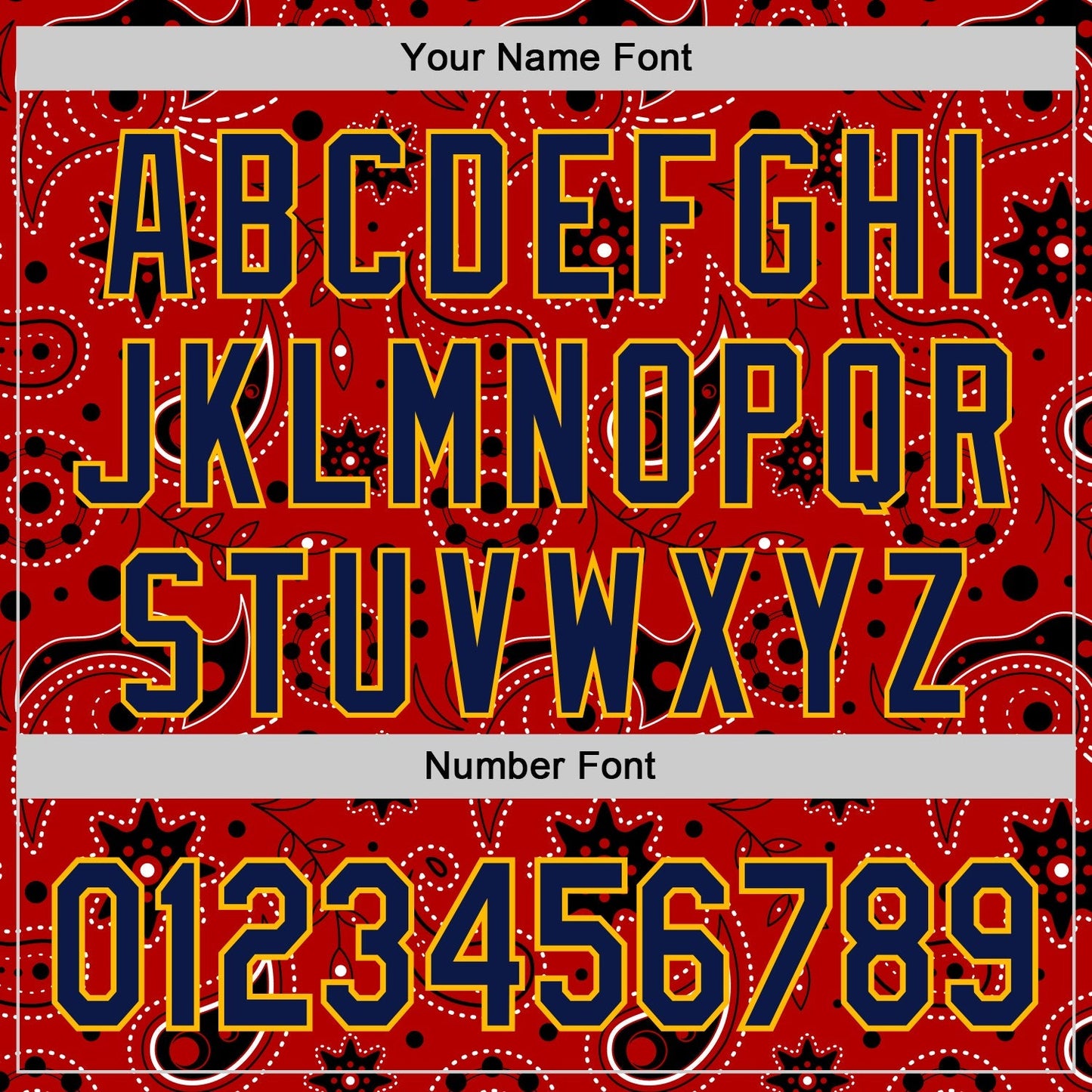 Custom Red Navy-Gold 3D Pattern Design Burner Costumes Paisley Bandana Authentic Baseball Jersey baseball jersey product view 5