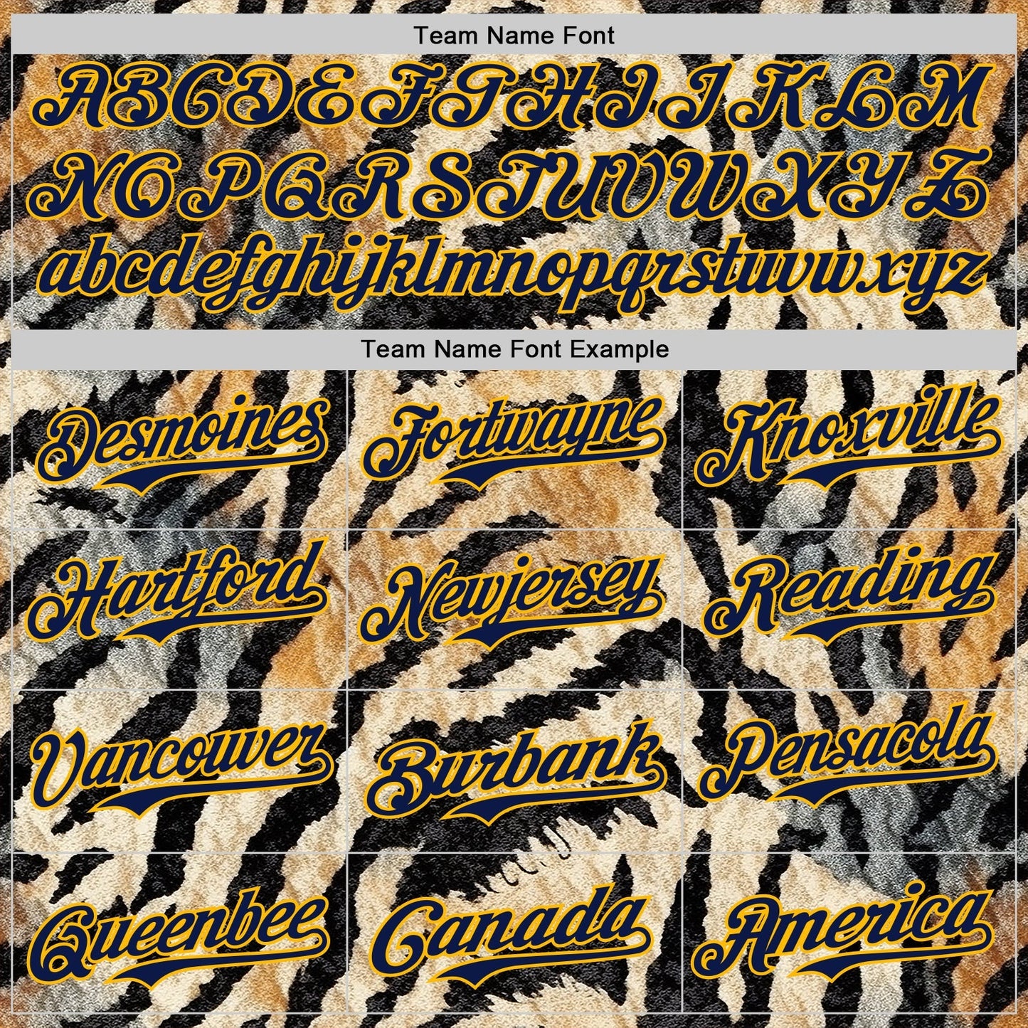 Custom Black Navy-Gold 3D Pattern Design Burner Costumes Tiger Print Authentic Baseball Jersey baseball jersey product view 4