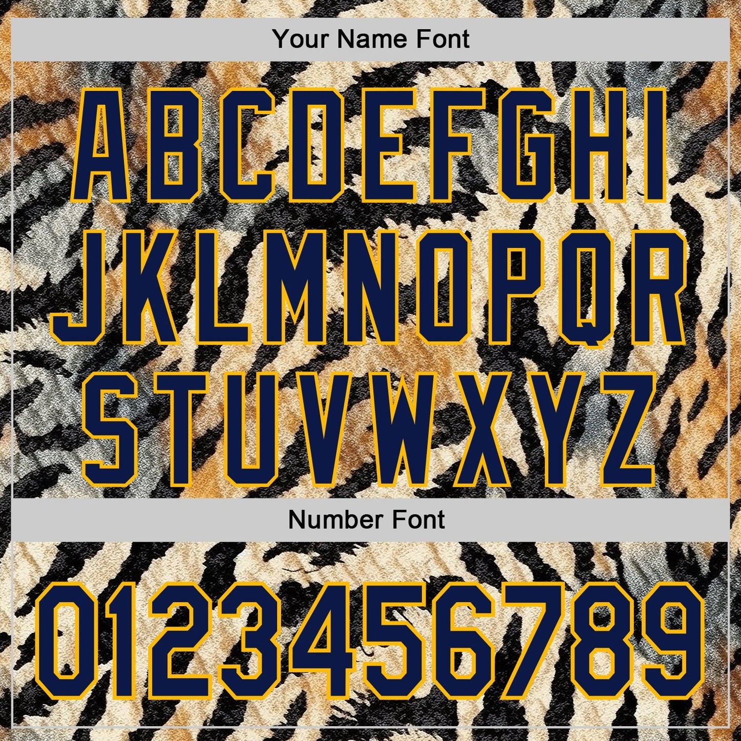Custom Black Navy-Gold 3D Pattern Design Burner Costumes Tiger Print Authentic Baseball Jersey baseball jersey product view 5