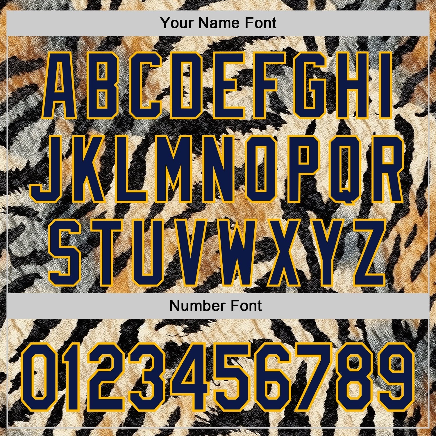 Custom Black Navy-Gold 3D Pattern Design Burner Costumes Tiger Print Authentic Baseball Jersey baseball jersey product view 5