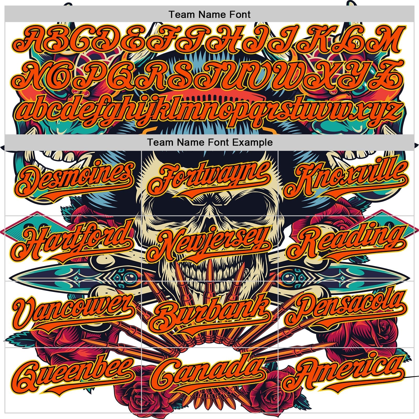 Custom White Orange Black-Yellow 3D Pattern Design Rave Party Vintage Geisha Skull Authentic Baseball Jersey baseball jersey product view 4