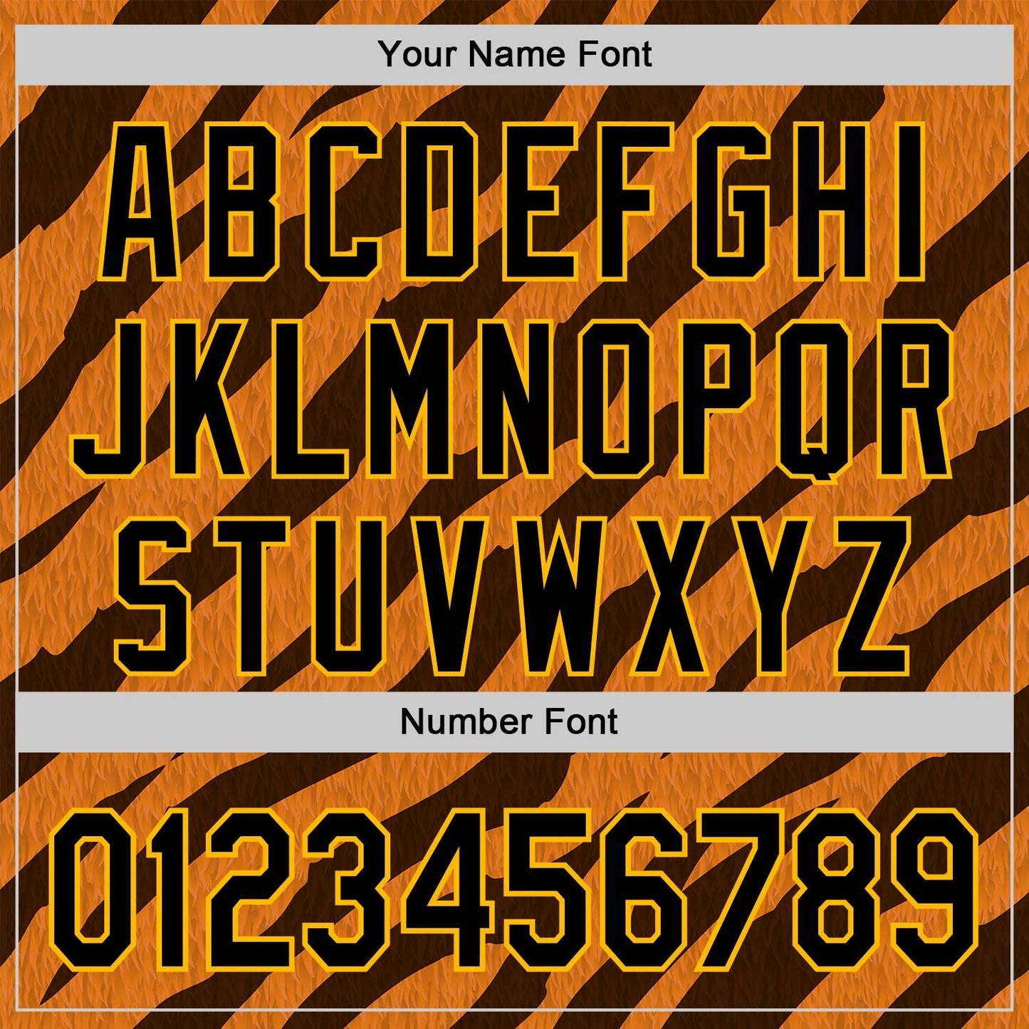 Custom Orange Black-Gold 3D Pattern Design Rave Party Tiger Print Authentic Baseball Jersey baseball jersey product view 5