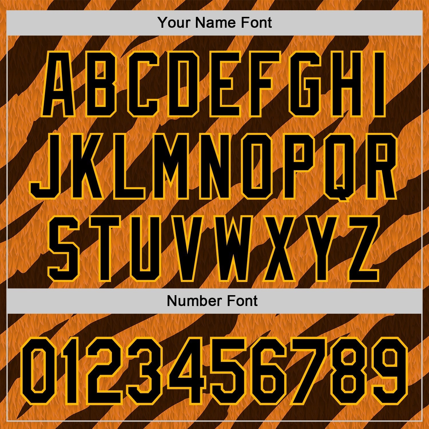 Custom Orange Black-Gold 3D Pattern Design Rave Party Tiger Print Authentic Baseball Jersey baseball jersey product view 5