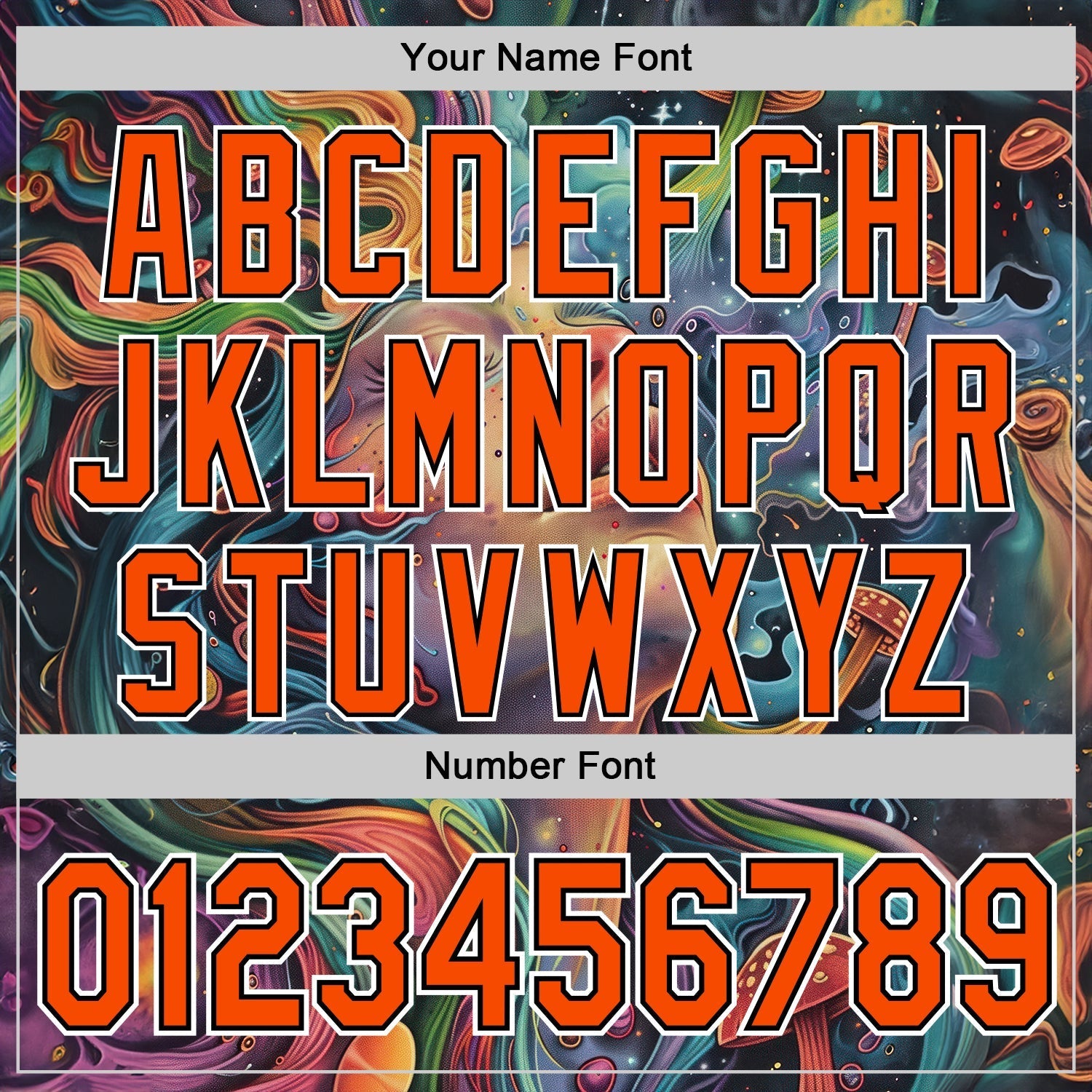 Custom Green Orange Black-White 3D Pattern Design Rave Party Trippy Magic Mushroom Authentic Baseball Jersey baseball jersey product view 5