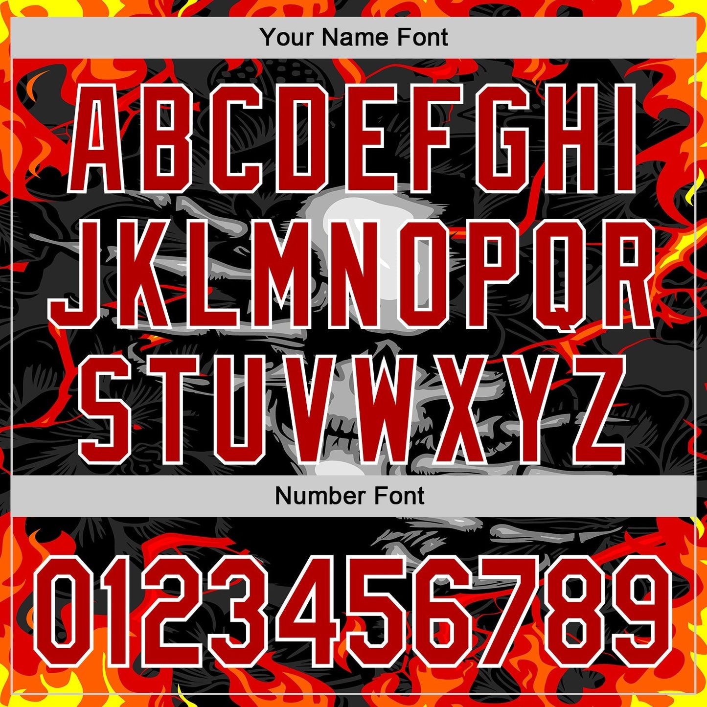 Custom Black Red-White 3D Pattern Design Burner Costumes Hellfire Skull Authentic Baseball Jersey baseball jersey product view 5