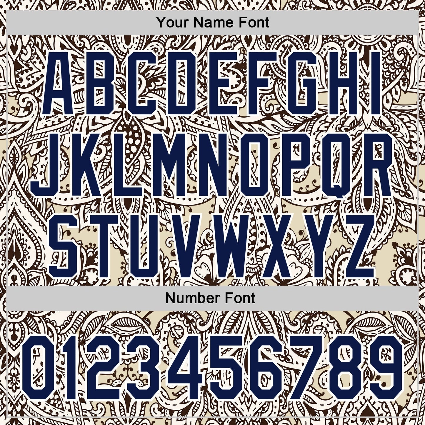 Custom Cream Navy-White 3D Pattern Design Burner Costumes Paisley Bandana Authentic Baseball Jersey baseball jersey product view 5