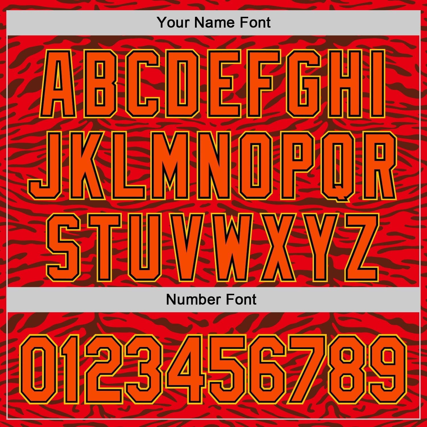 Custom Red Orange Black-Yellow 3D Pattern Design Burner Costumes Animal Tiger Print Authentic Baseball Jersey baseball jersey product view 5