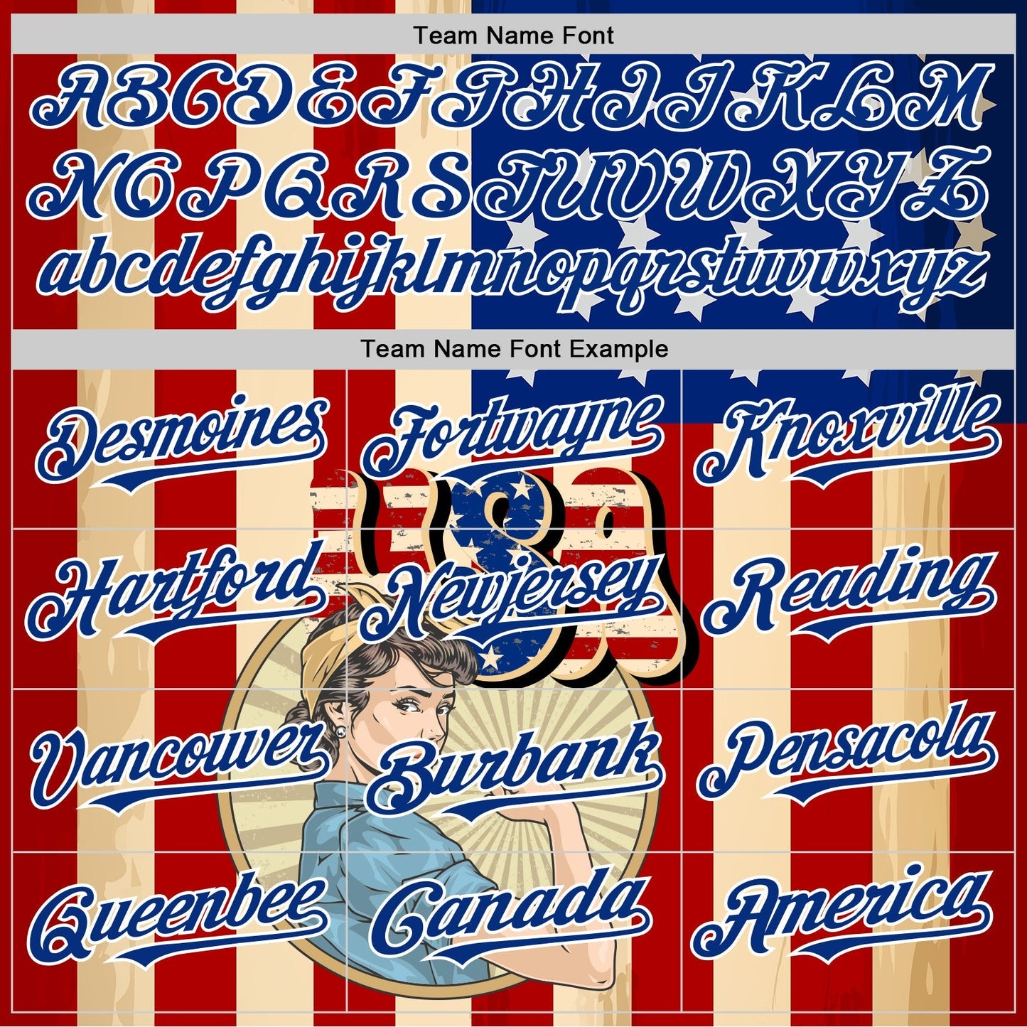 Custom Cream Red Royal-White 3D Retro American Flag Authentic Baseball Jersey baseball jersey product view 4