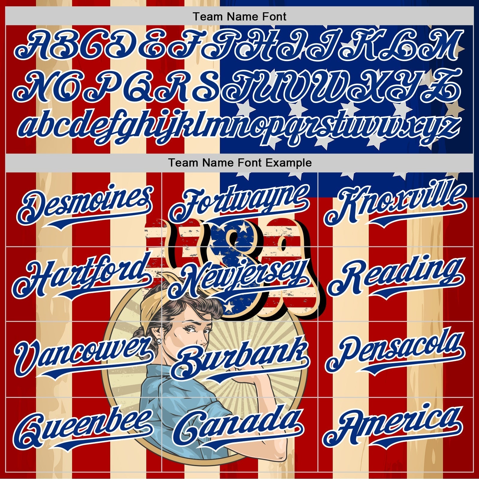 Custom Cream Red Royal-White 3D Retro American Flag Authentic Baseball Jersey baseball jersey product view 4