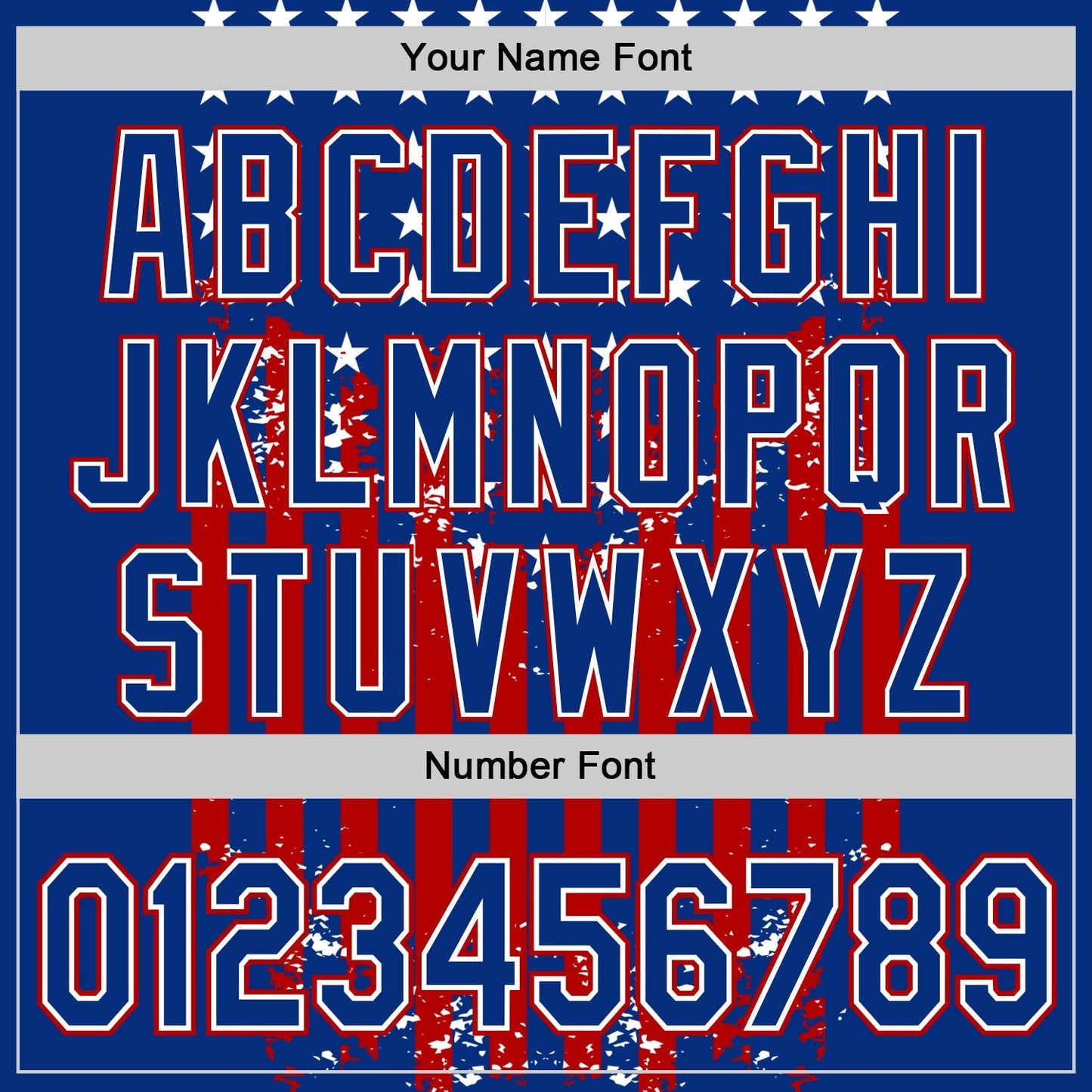 Custom Royal Red-White 3D Retro American Flag Authentic Baseball Jersey baseball jersey product view 5