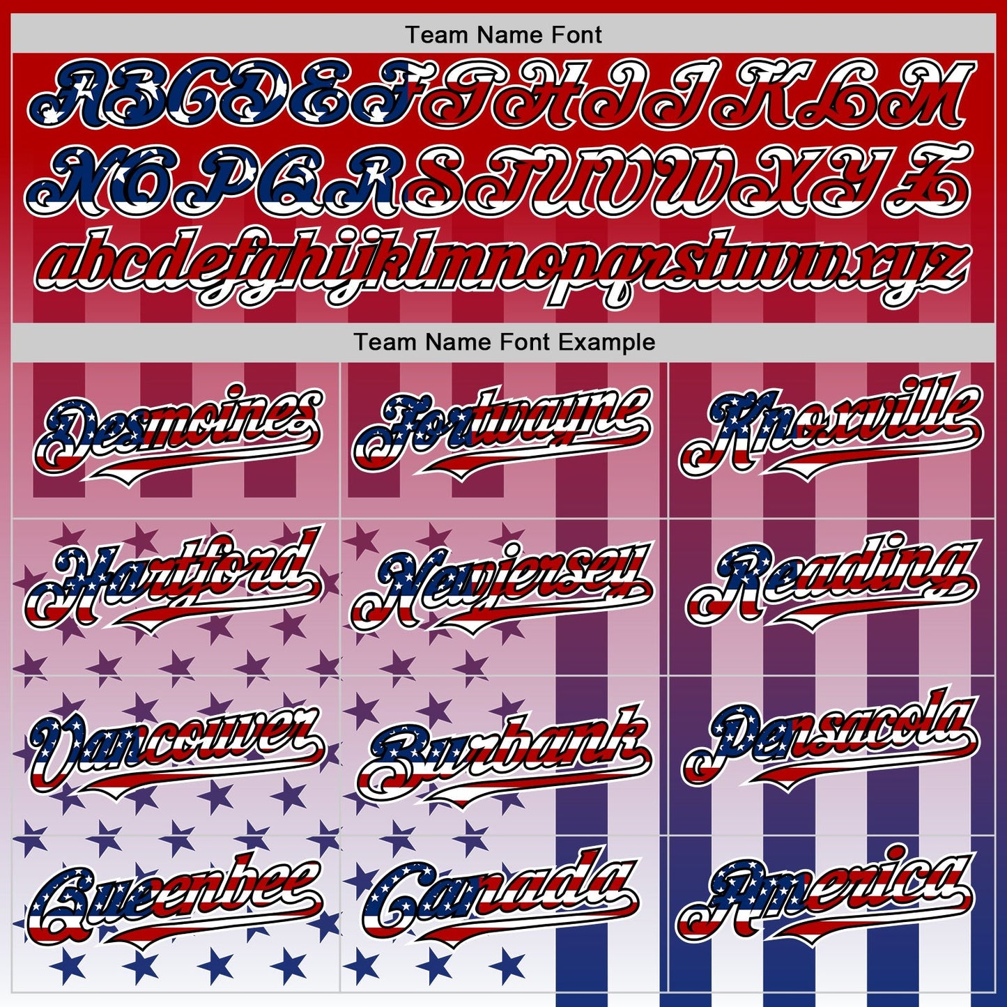 Custom Red USA Flag Royal Black-White 3D Gradient American Flag Authentic Baseball Jersey baseball jersey product view 4
