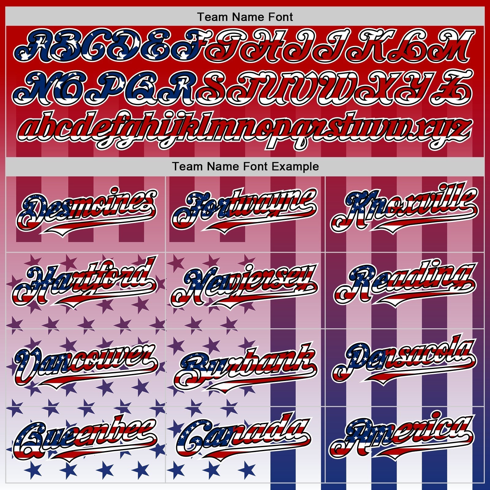 Custom Red USA Flag Royal Black-White 3D Gradient American Flag Authentic Baseball Jersey baseball jersey product view 4