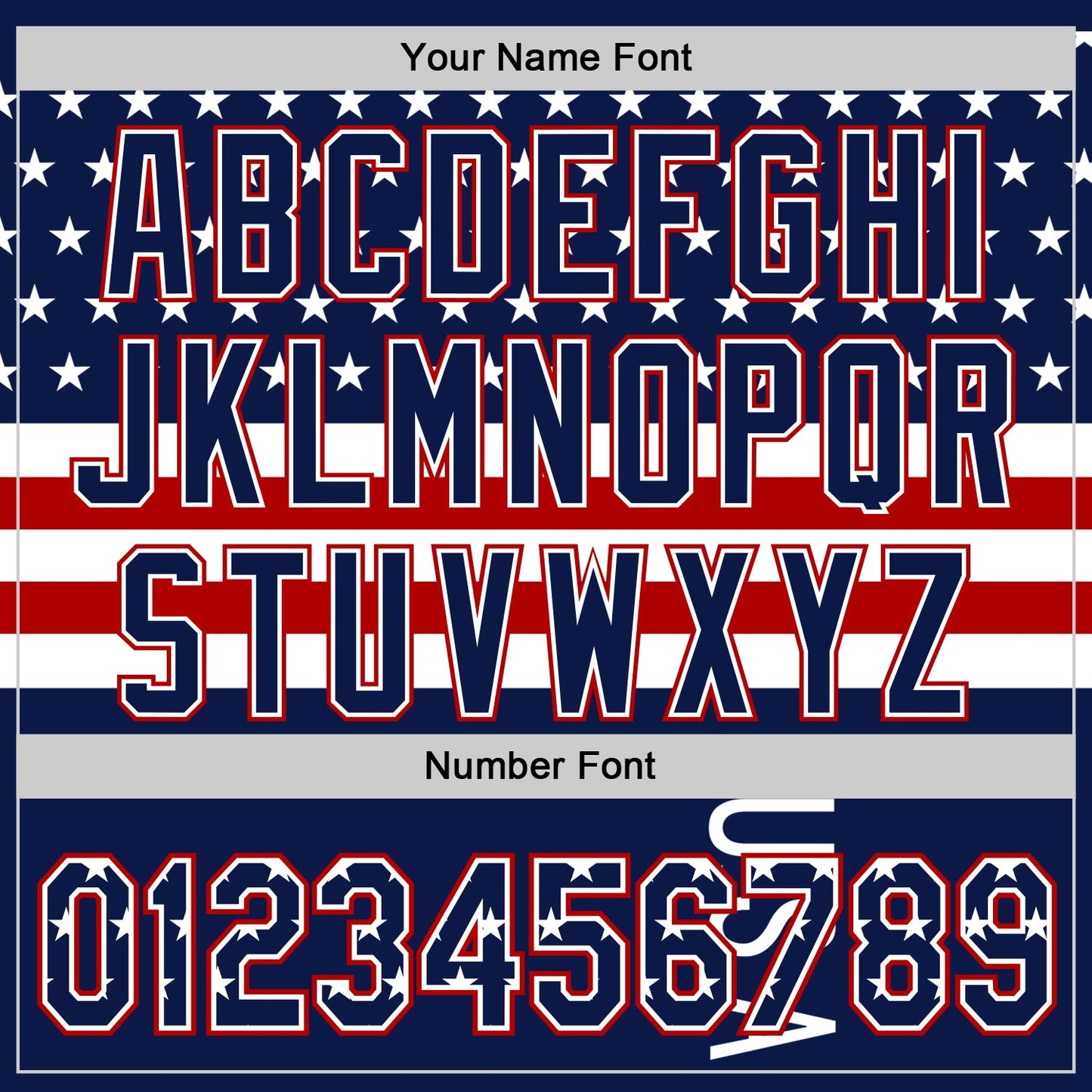 Custom Navy Star Red-White 3D American Flag Authentic Baseball Jersey baseball jersey product view 5