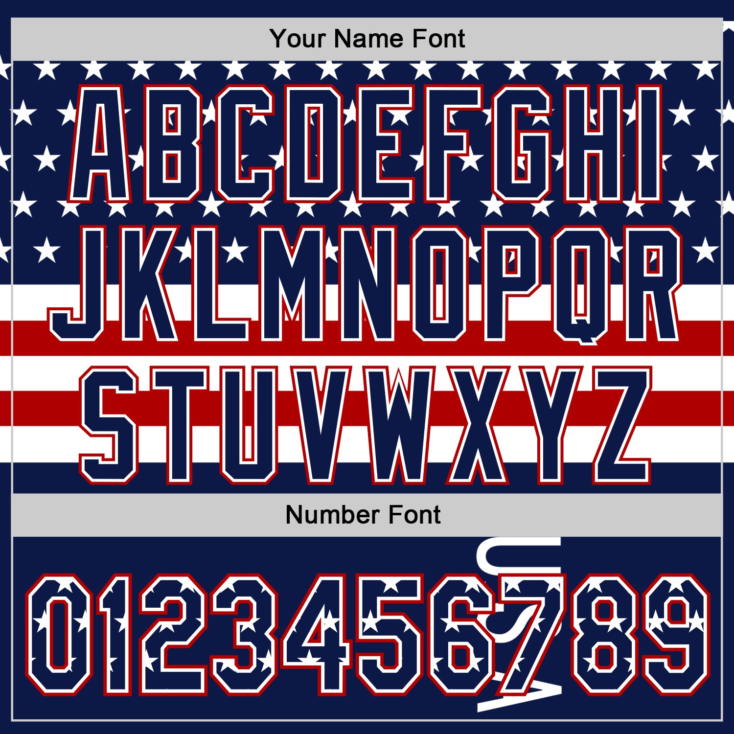Custom Navy Star Red-White 3D American Flag Authentic Baseball Jersey baseball jersey product view 5