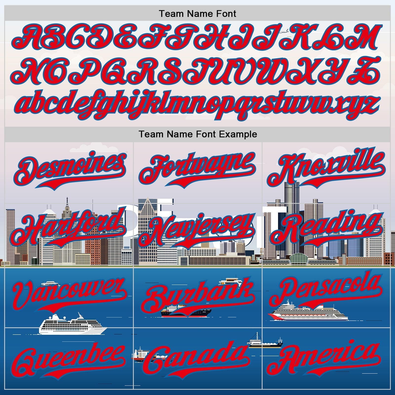 Custom White Fire Red-Blue 3D Pattern Design Detroit Cityscape Skyline Authentic Baseball Jersey baseball jersey product view 4