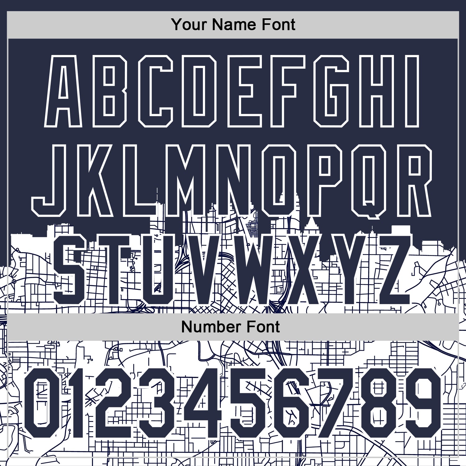 Custom Navy White 3D Pattern Design Atlanta Cityscape Urban Map Authentic Baseball Jersey baseball jersey product view 5