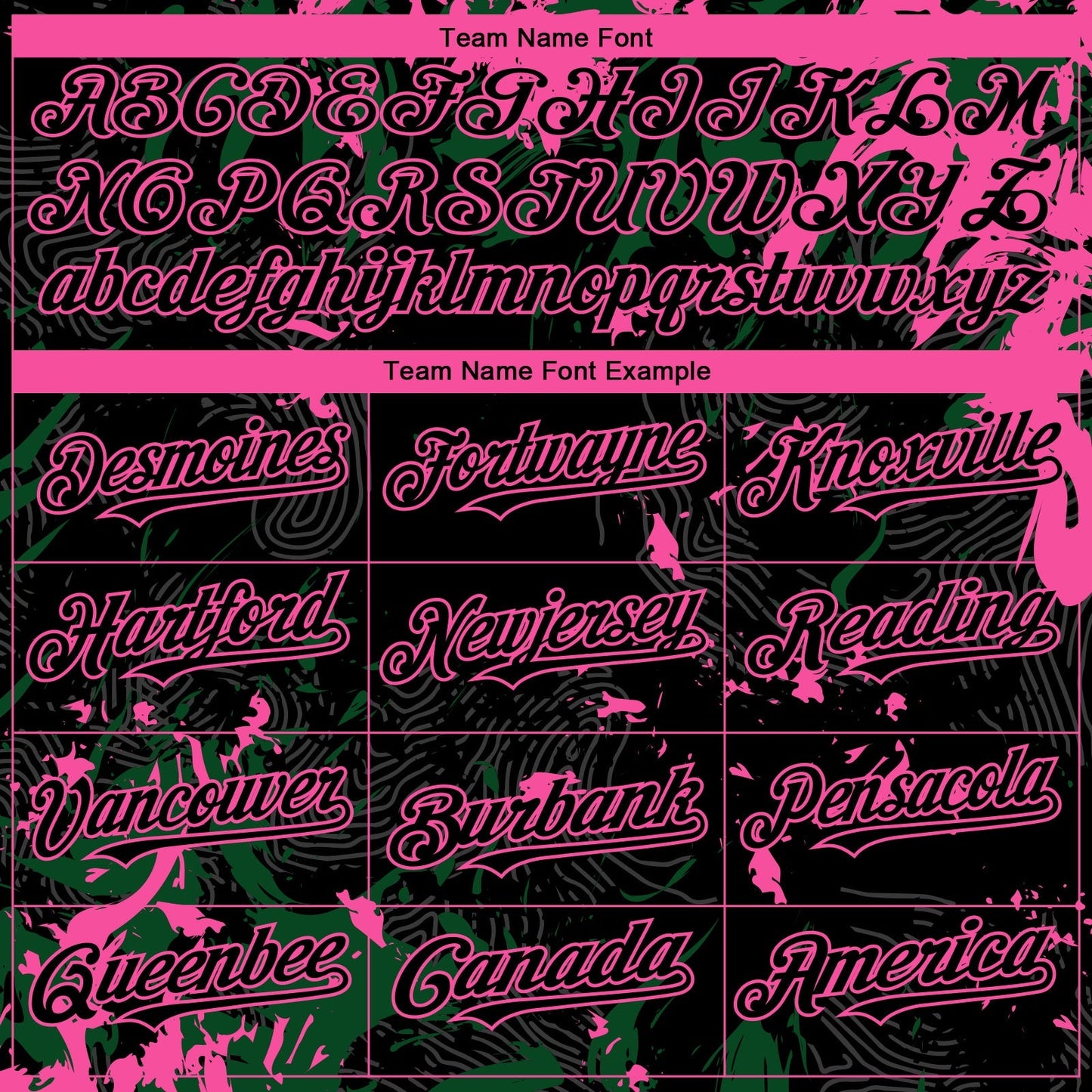 Custom Black Green-Pink Splash Authentic Baseball Jersey baseball jersey product view 4