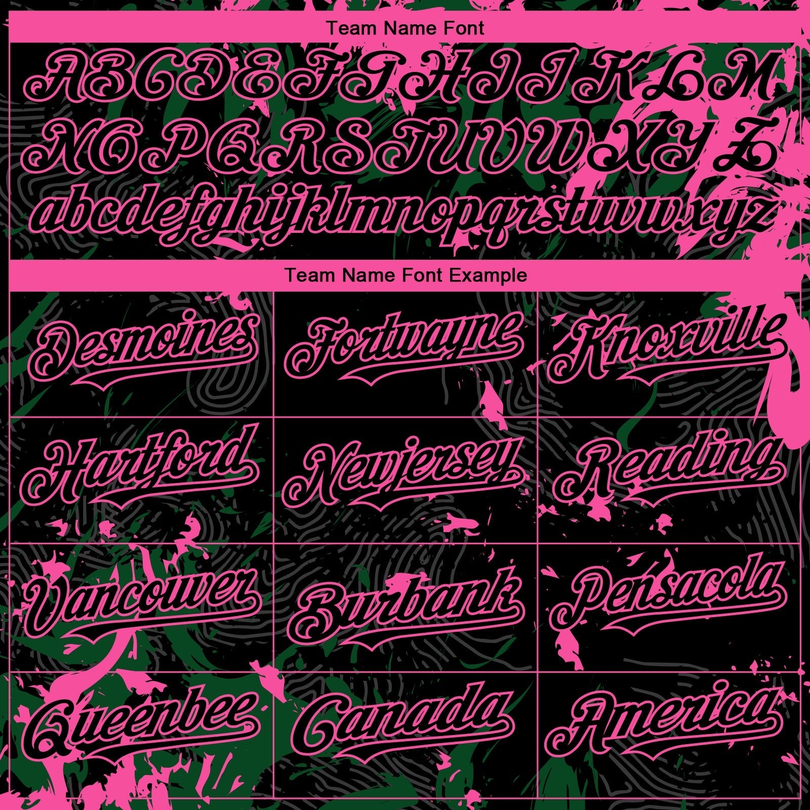 Custom Black Green-Pink Splash Authentic Baseball Jersey baseball jersey product view 4