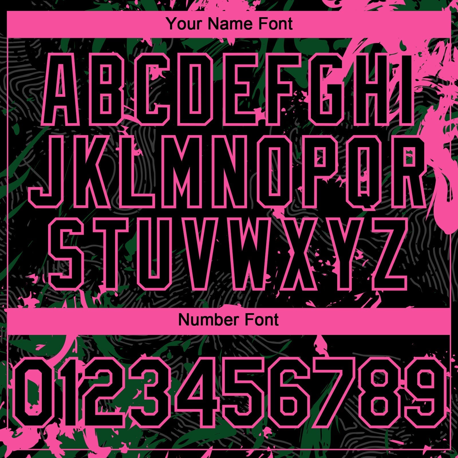 Custom Black Green-Pink Splash Authentic Baseball Jersey baseball jersey product view 5