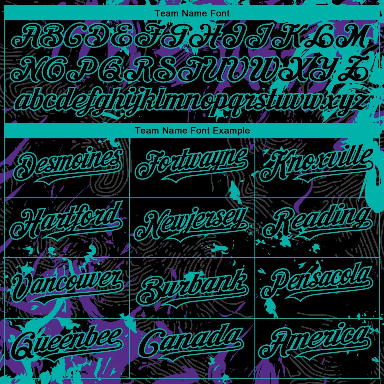 Custom Black Purple-Aqua Splash Authentic Baseball Jersey baseball jersey product view 4