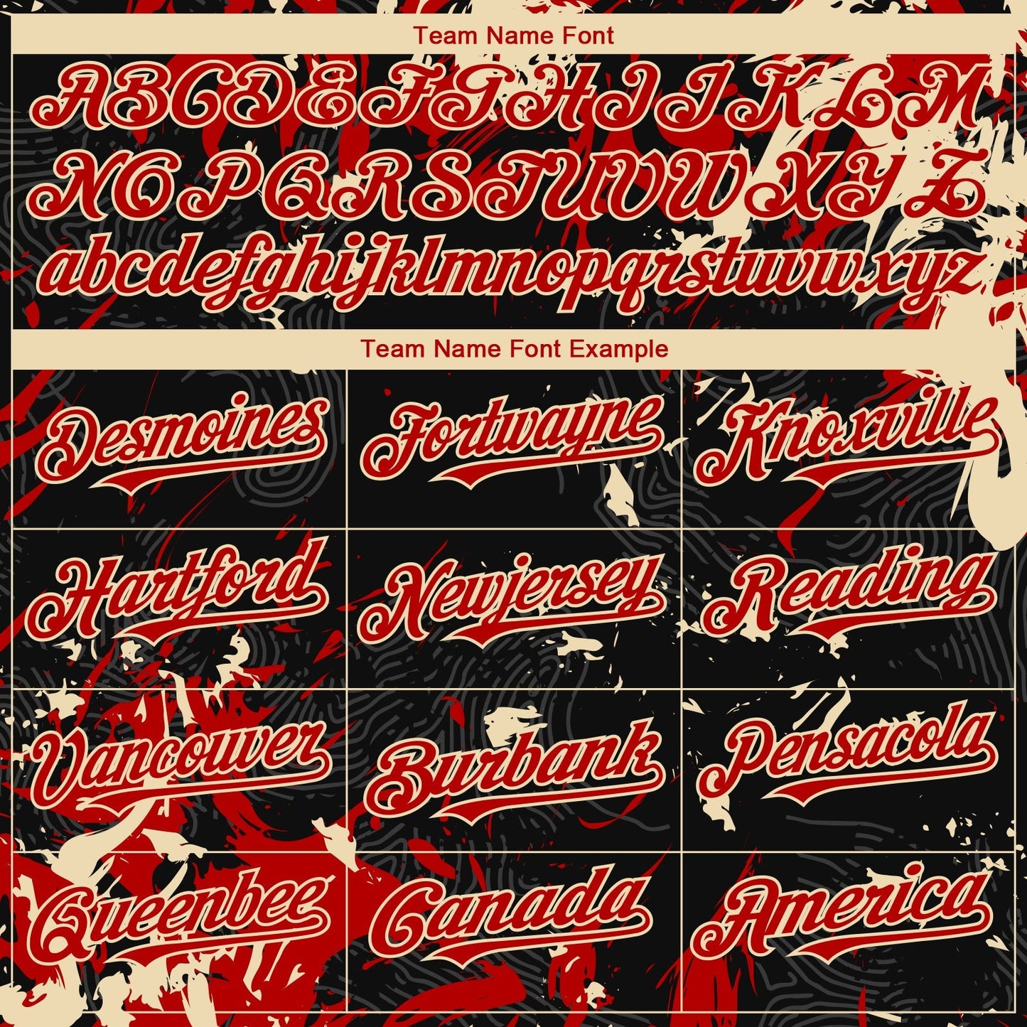 Custom Black Red-Cream Splash Authentic Baseball Jersey baseball jersey product view 4