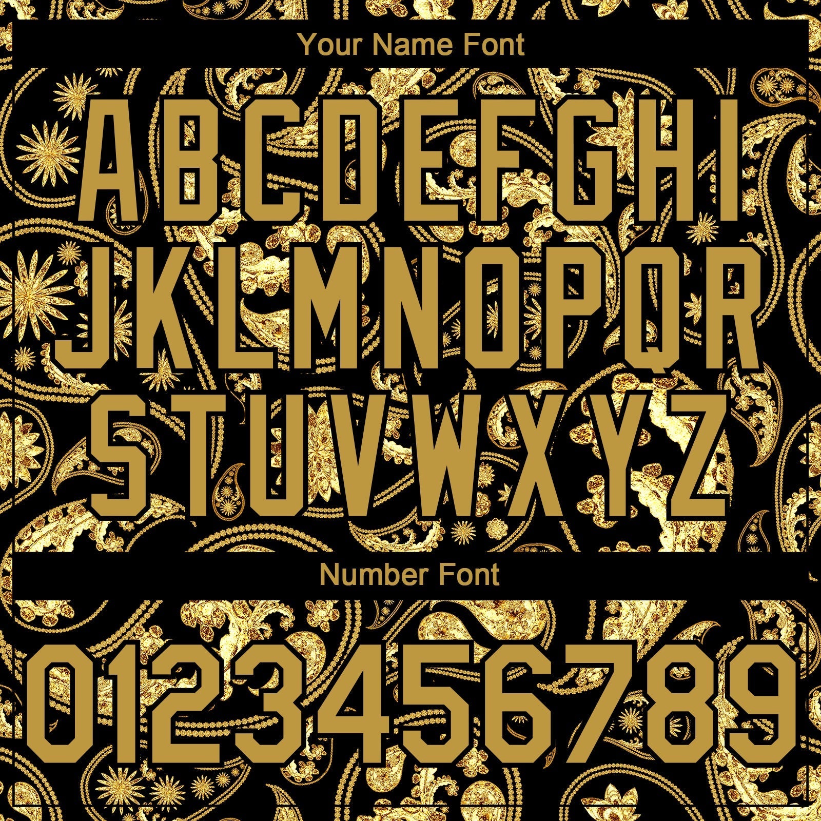 Custom Black Old Gold Rave Party Ethnic Paisley Bandana Authentic Baseball Jersey baseball jersey product view 5