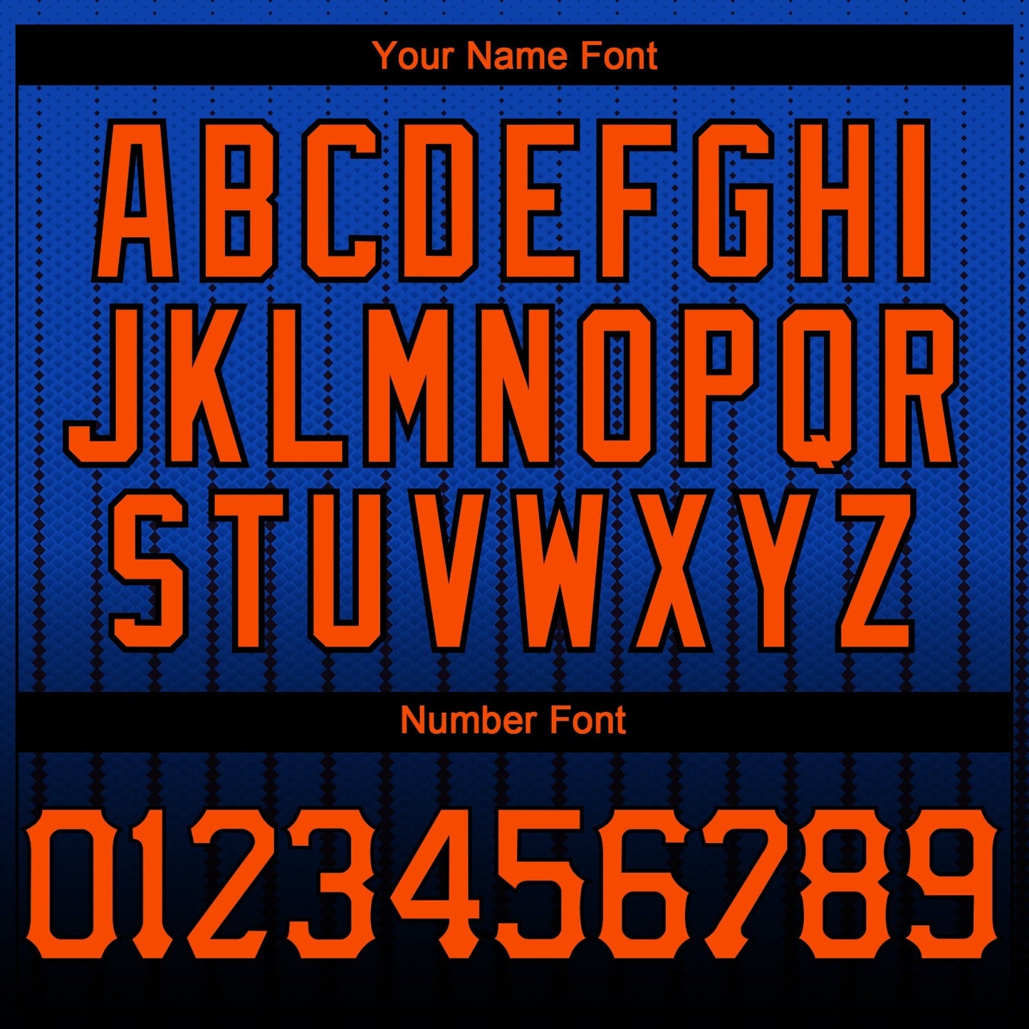Custom Thunder Blue Orange-Black 3D Pattern Design Gradient Geometric Shape Authentic Baseball Jersey baseball jersey product view 5