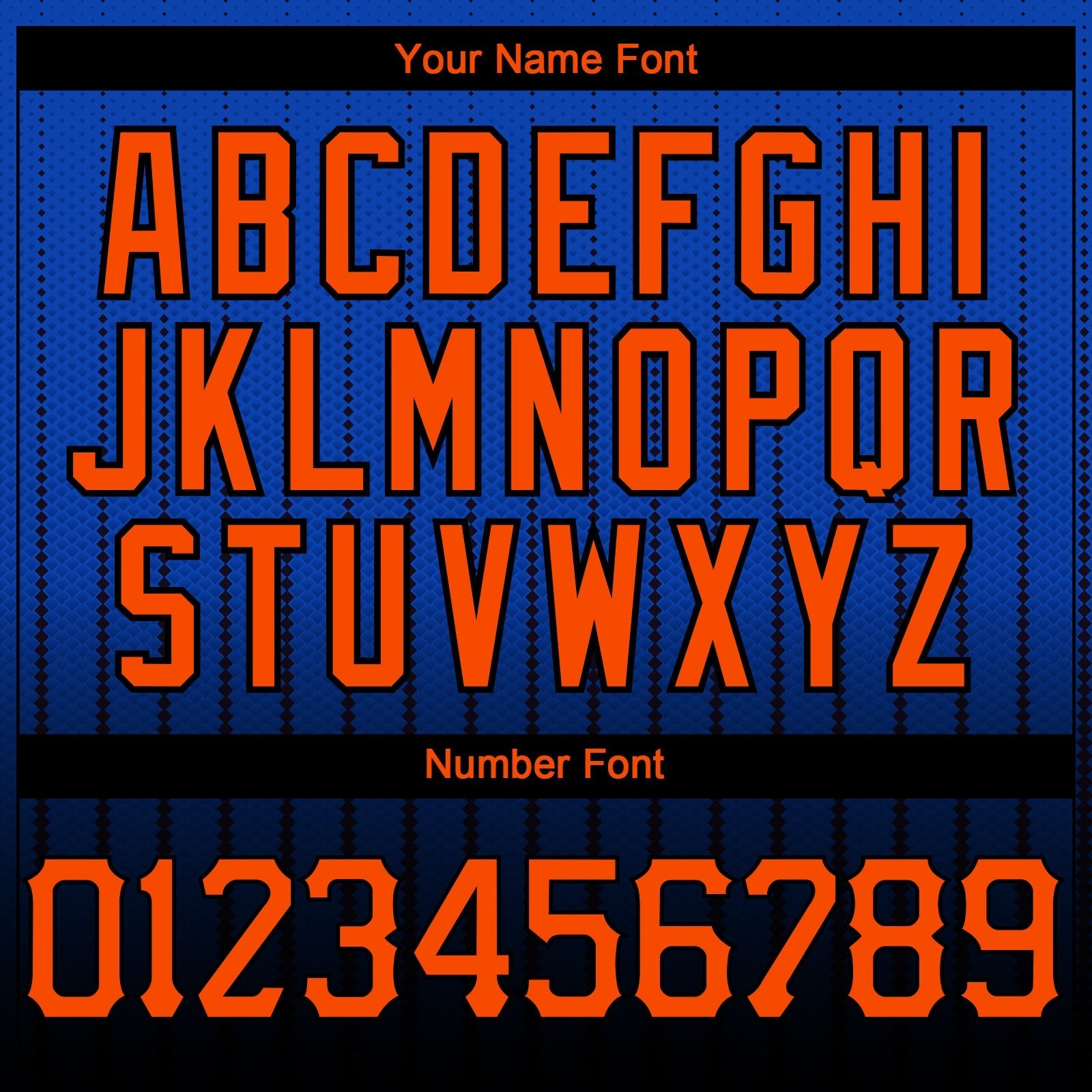 Custom Thunder Blue Orange-Black 3D Pattern Design Gradient Geometric Shape Authentic Baseball Jersey baseball jersey product view 5