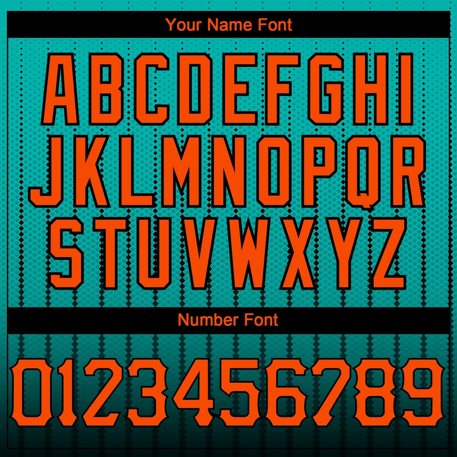 Custom Aqua Orange-Black 3D Pattern Design Gradient Geometric Shape Authentic Baseball Jersey baseball jersey product view 5