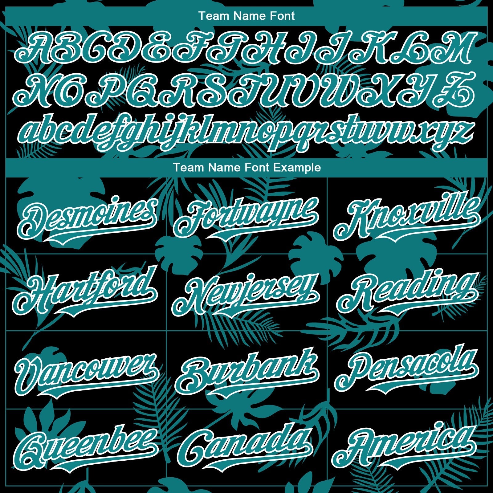 Custom Black Teal-White Hawaii Palm Leaves Authentic Baseball Jersey baseball jersey product view 4