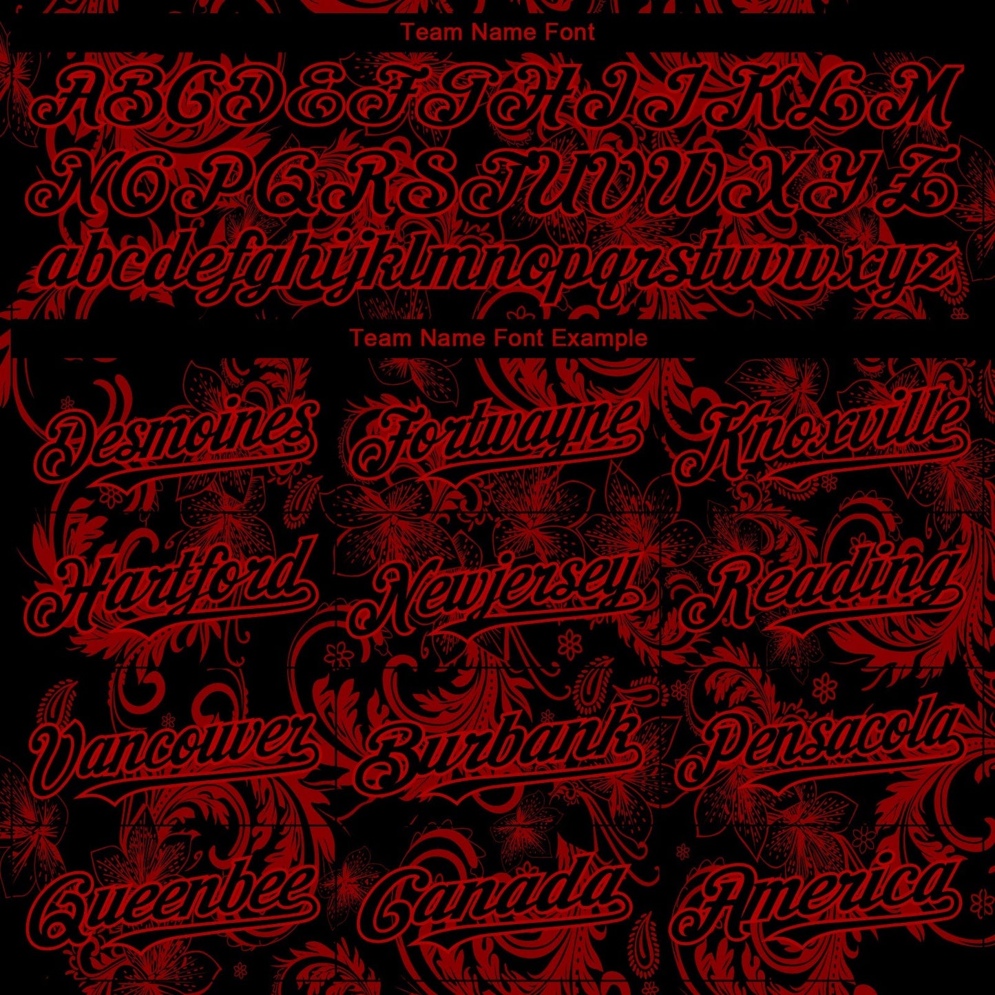Custom Black Red Flower Authentic Baseball Jersey baseball jersey product view 4