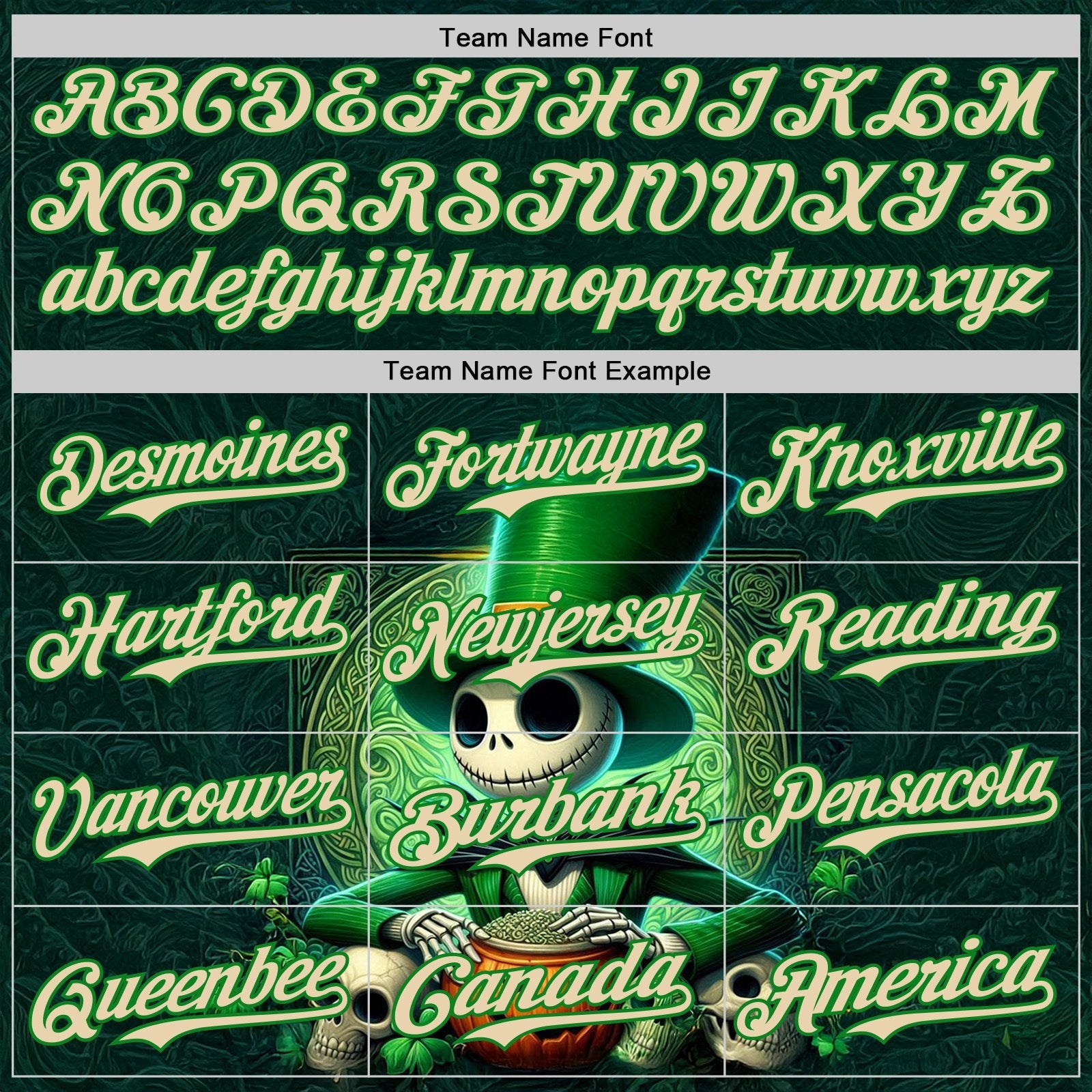 Custom Black City Cream-Grass Green 3D Halloween Spooky Pumpkin Authentic Baseball Jersey baseball jersey product view 4